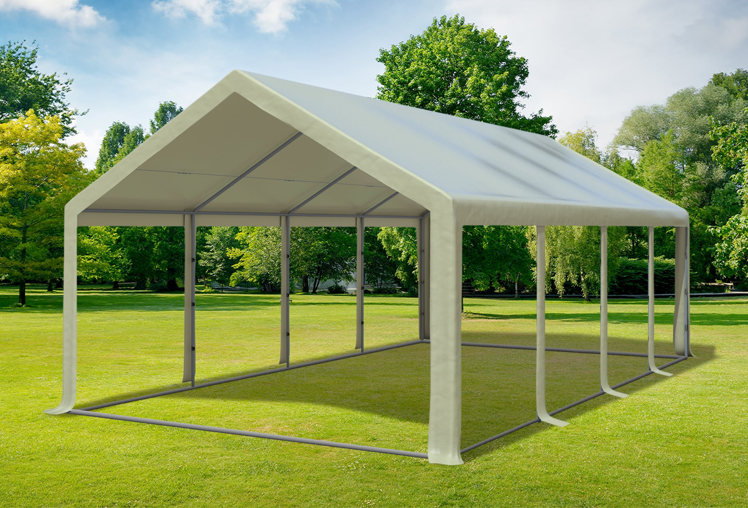 4x8 m Partyzelt, PVC braun