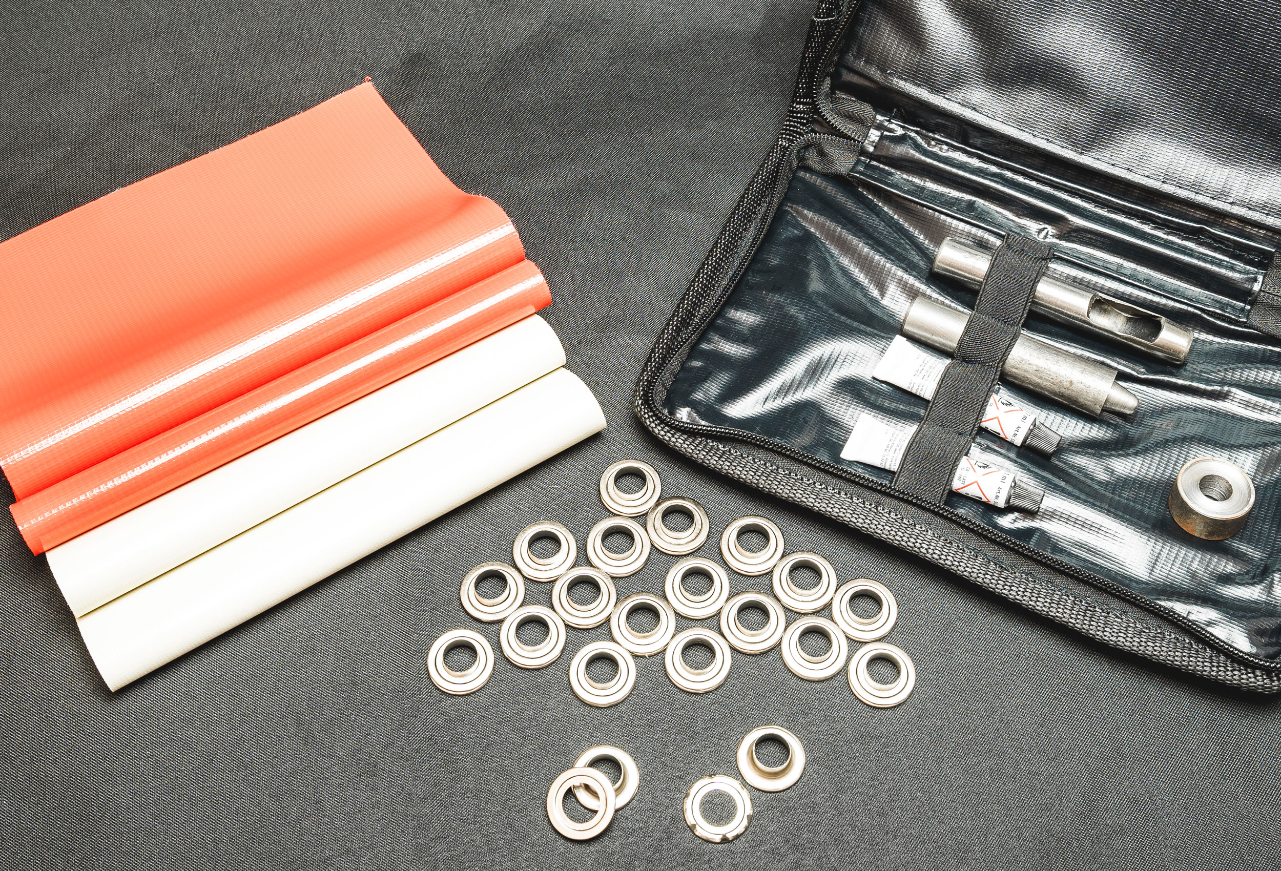 Reparatur-Set für PVC Zelte, versch. Farben