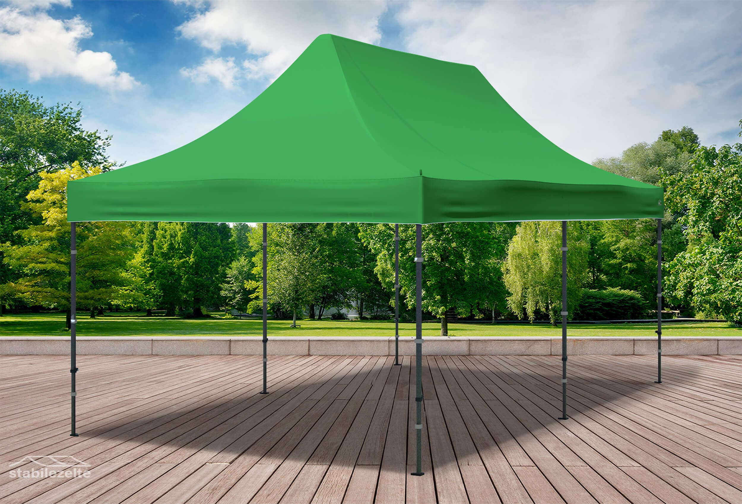 3x6 m Faltpavillon, grün
