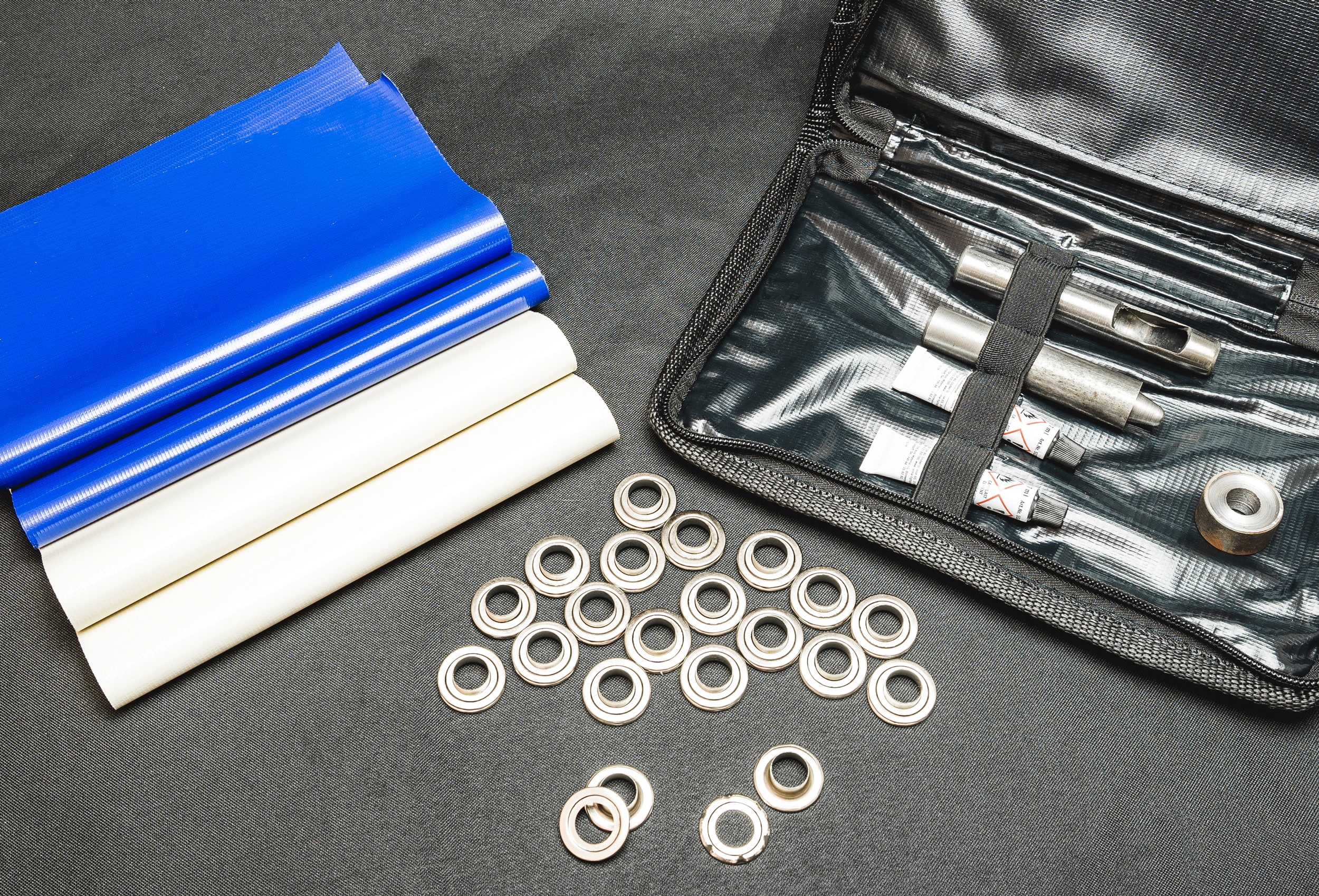 Reparatur-Set für PVC Zelte, versch. Farben