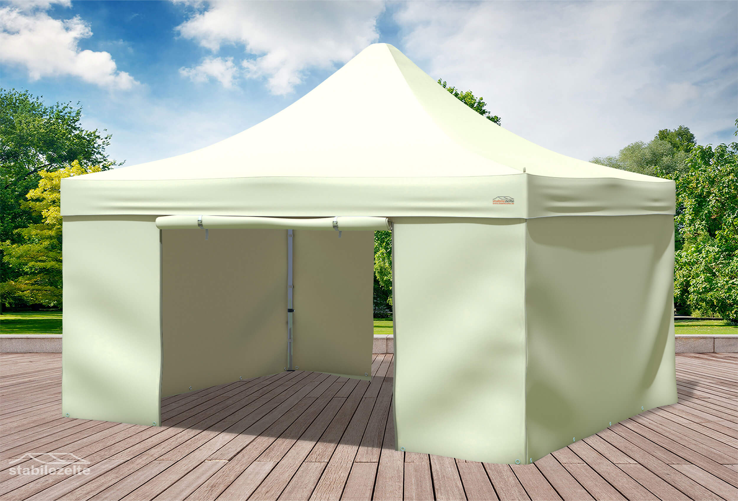 4x4 m Faltpavillon, Beige