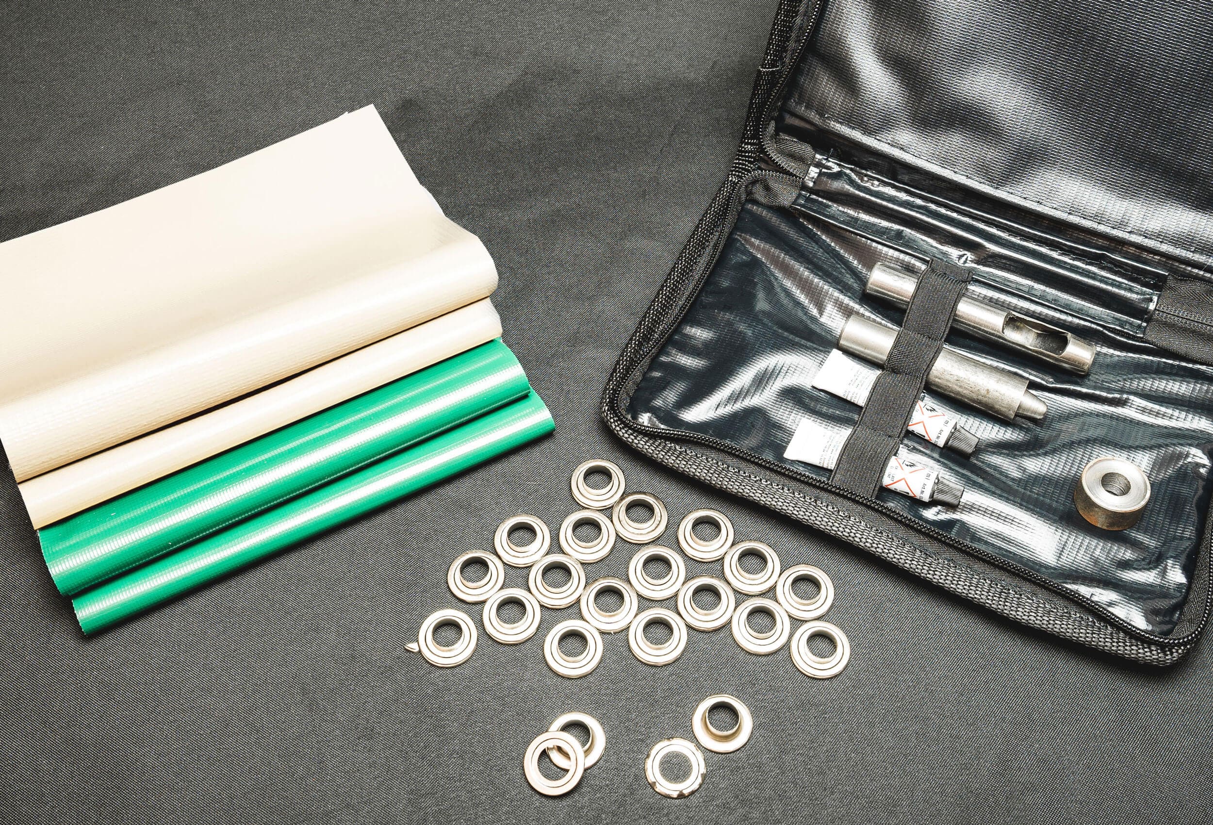 Reparatur-Set für PVC Zelte, versch. Farben