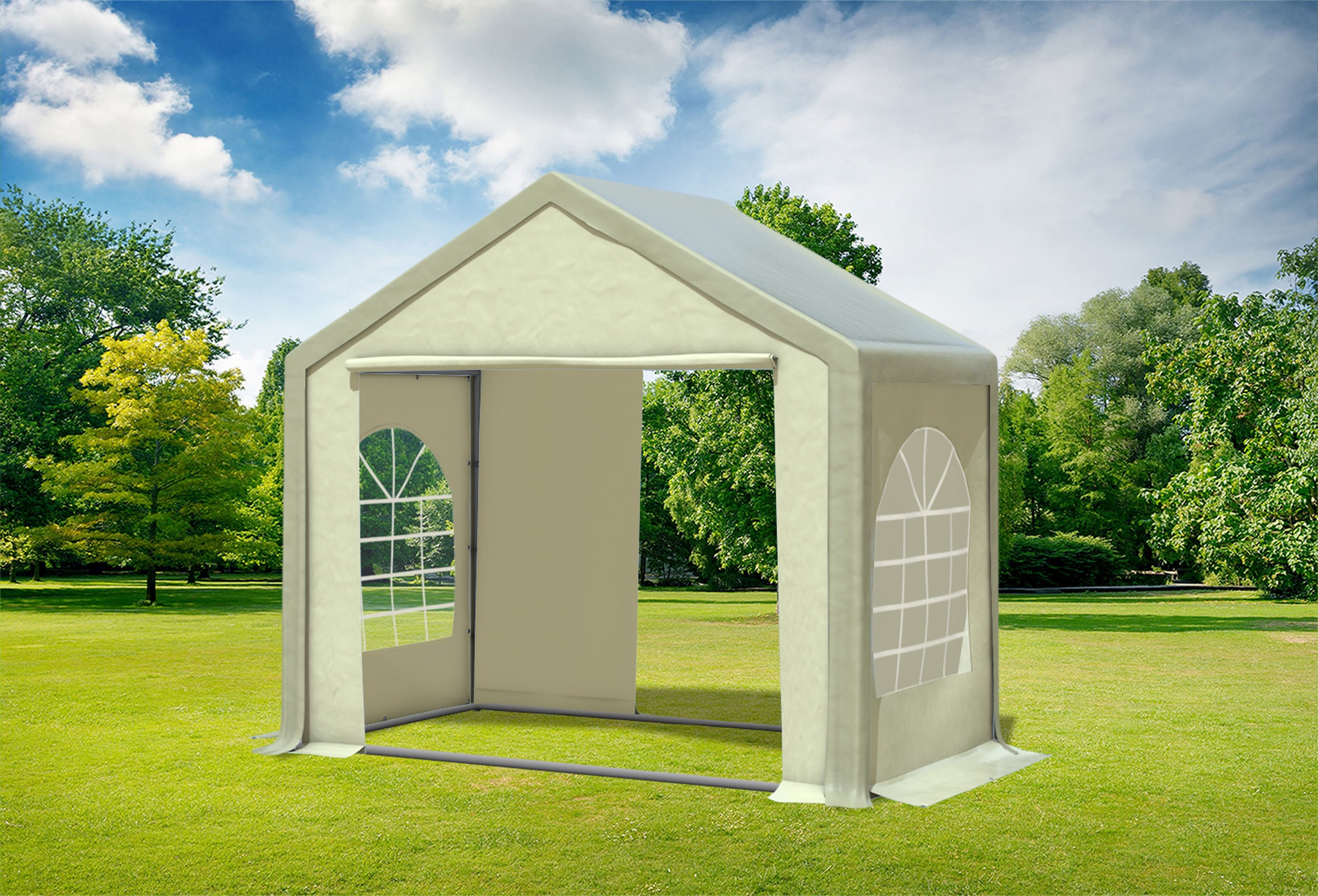 3x2 m Partyzelt, PVC braun Beige