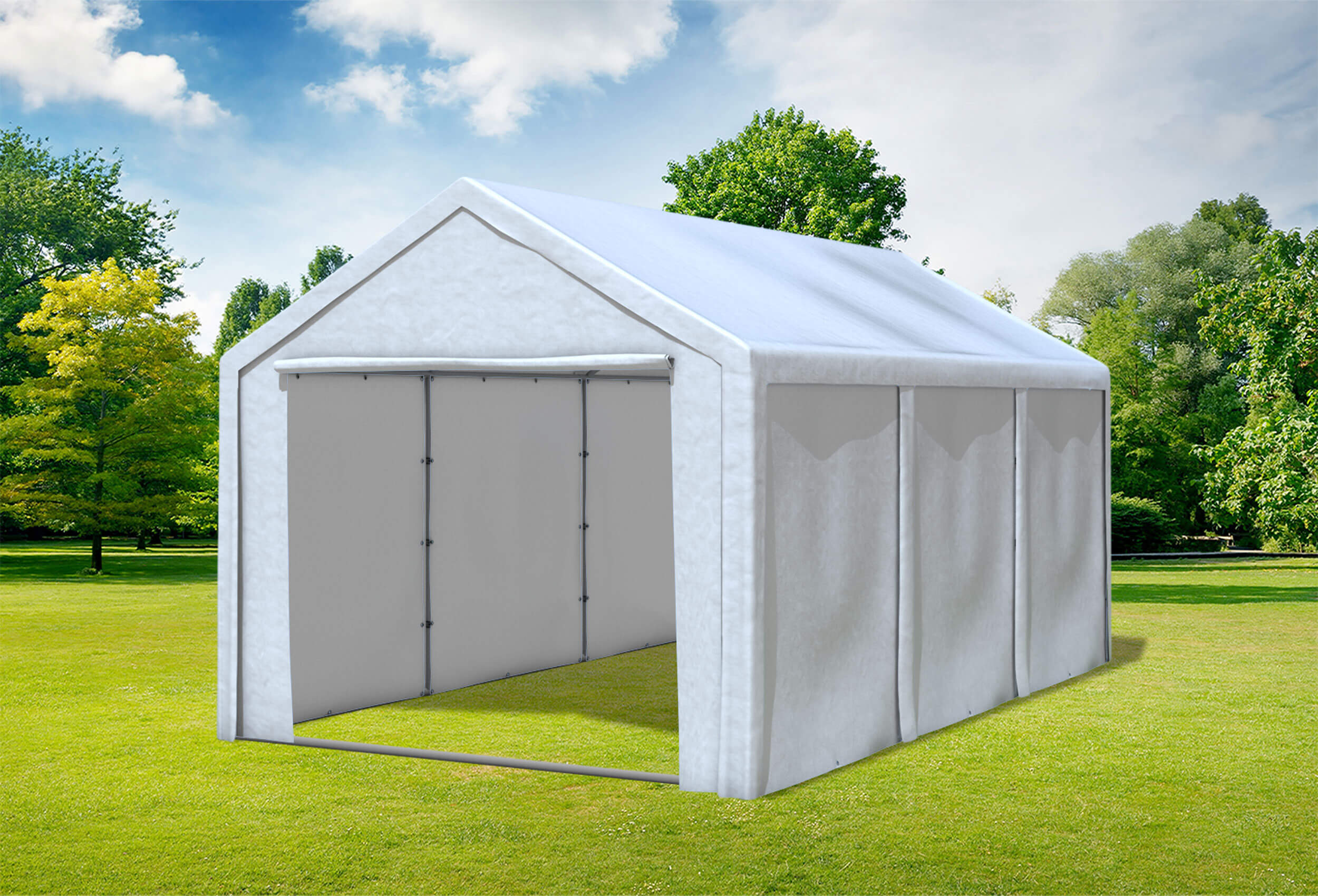3x6 m Partyzelt, PE weiß