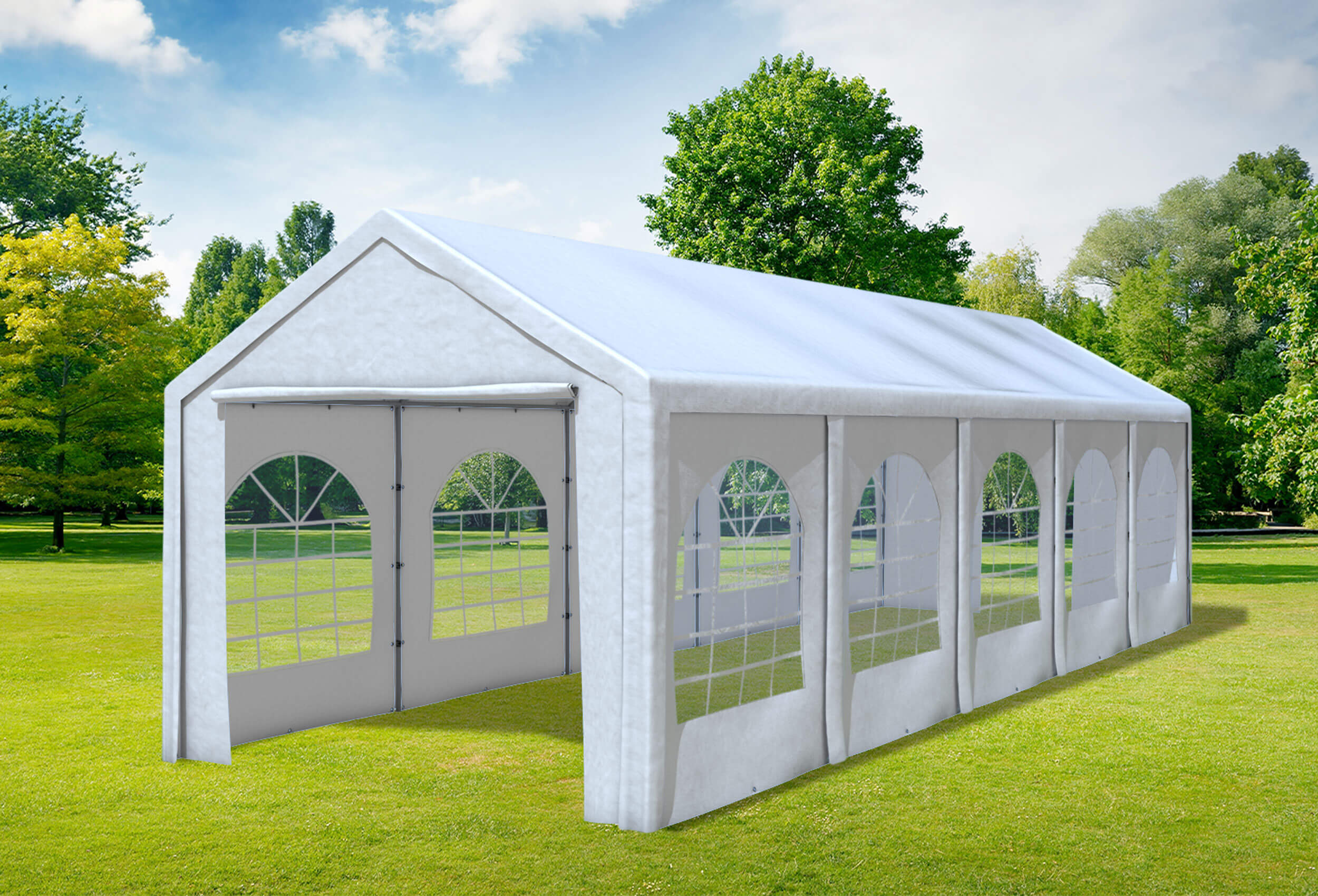 3x10 m Partyzelt, PE weiß