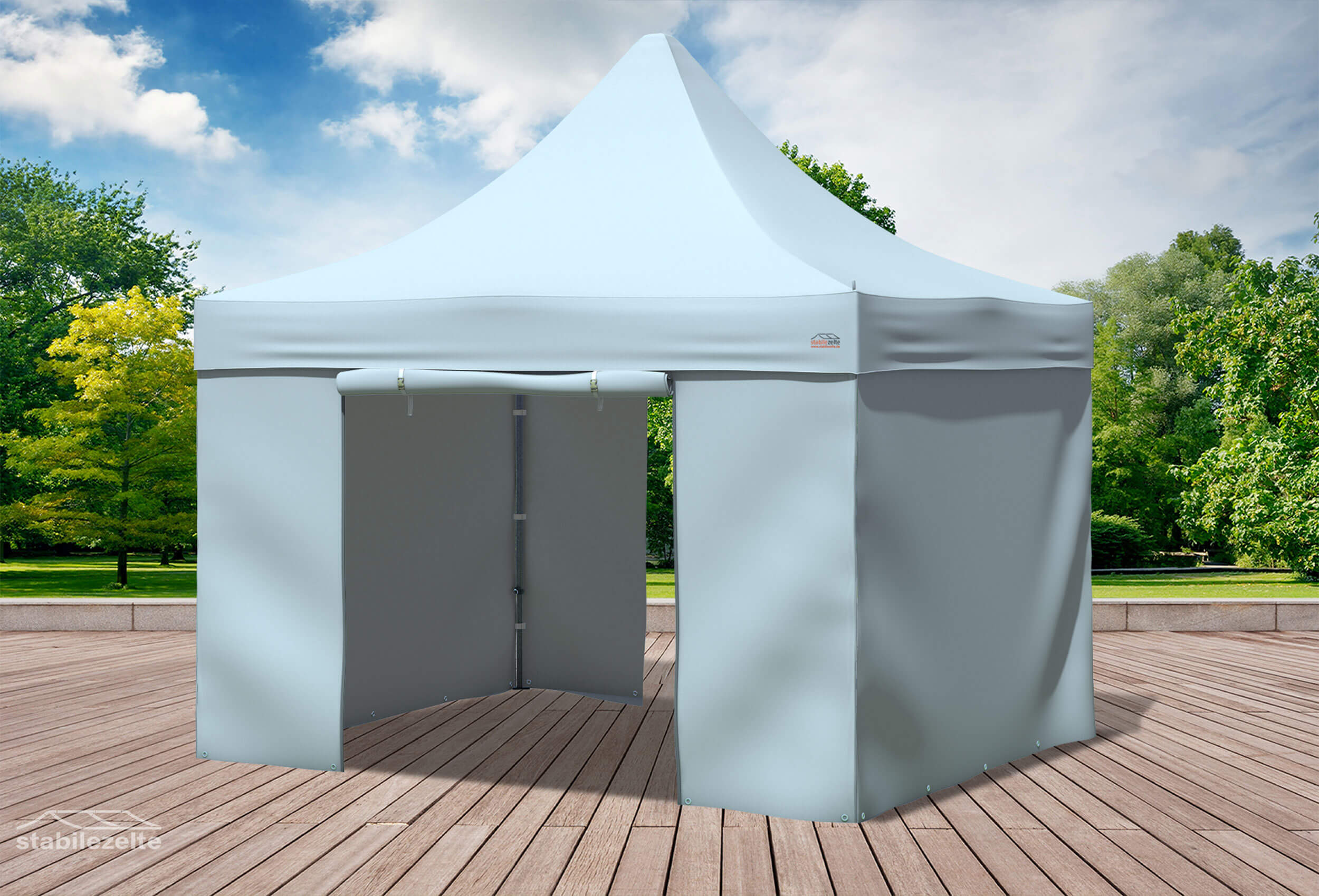 3x3 m Faltpavillon, grau