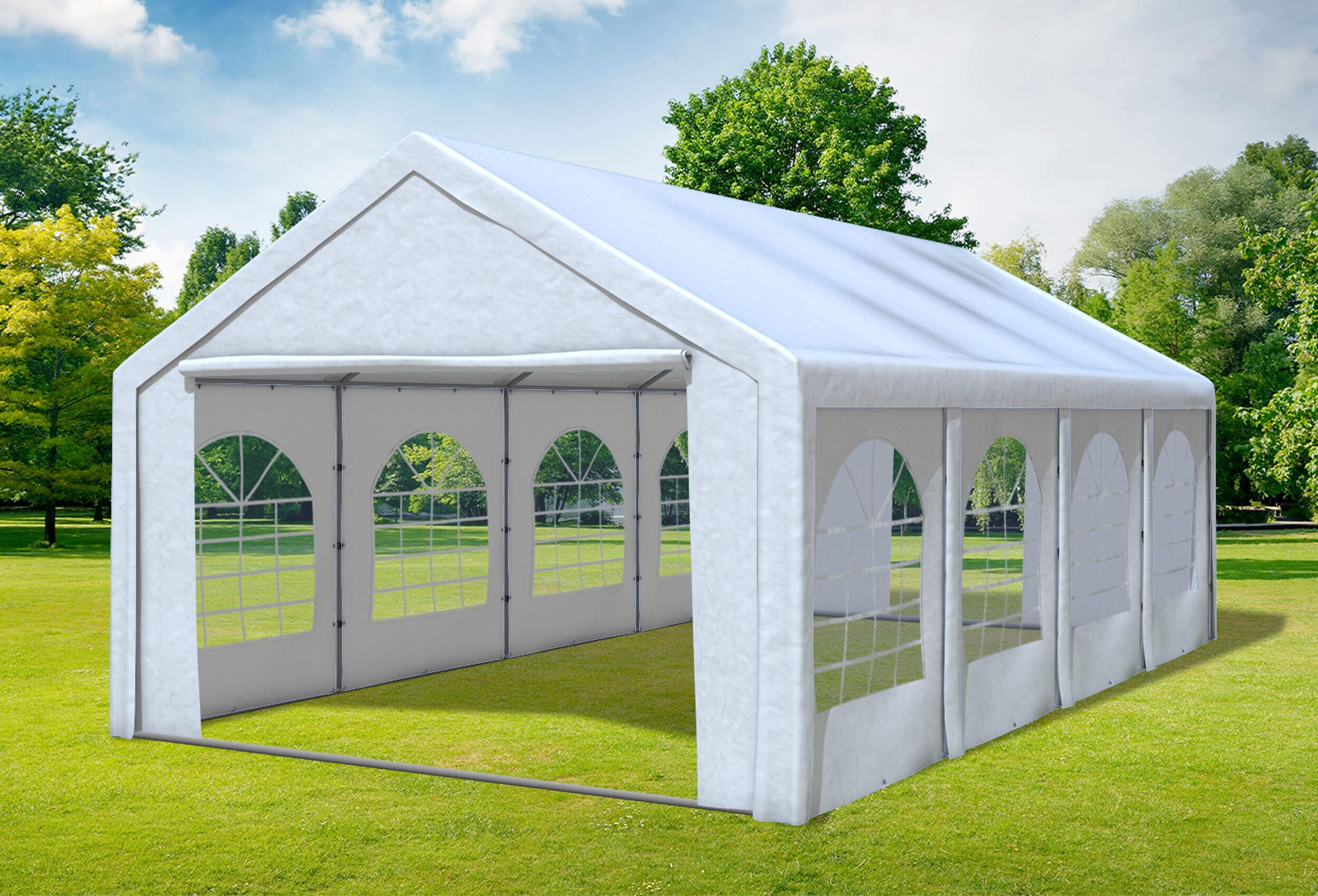 4x8 m Partyzelt, PE weiß