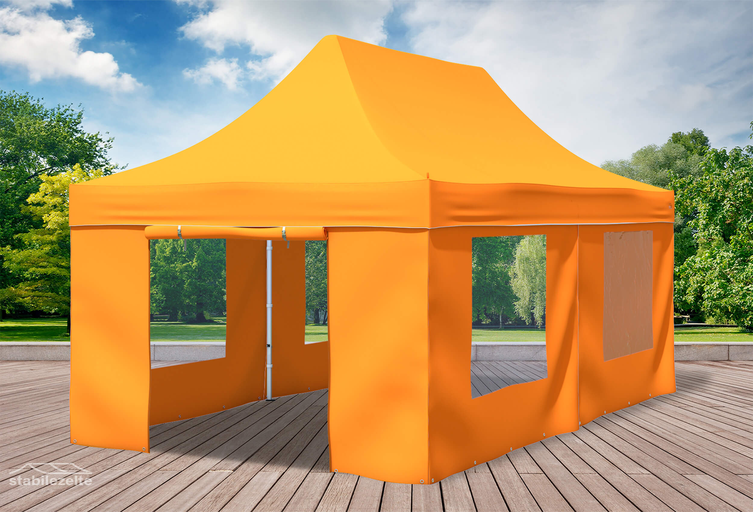 3x6 m Faltpavillon, Orange