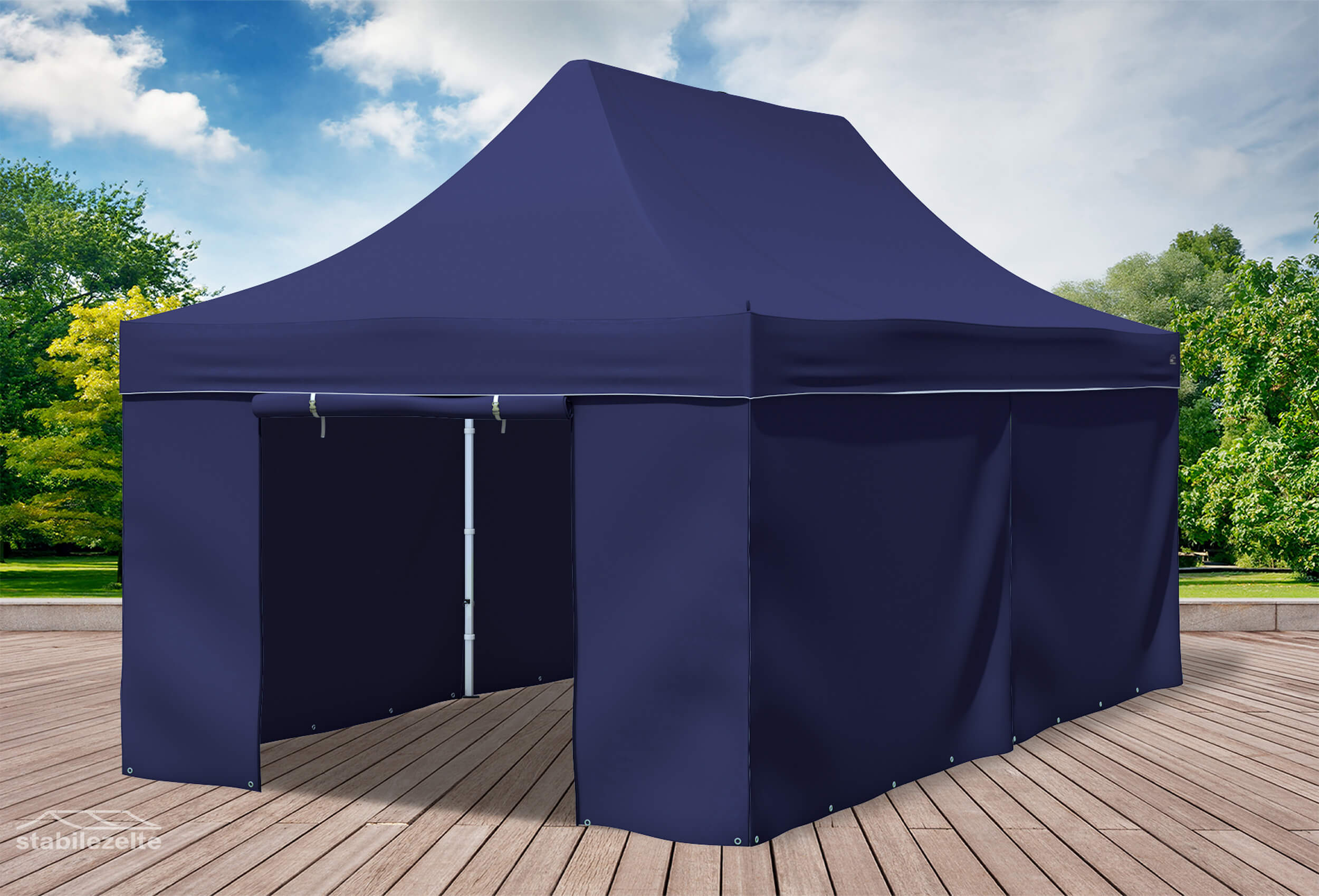 3x6 m Faltpavillon, blau