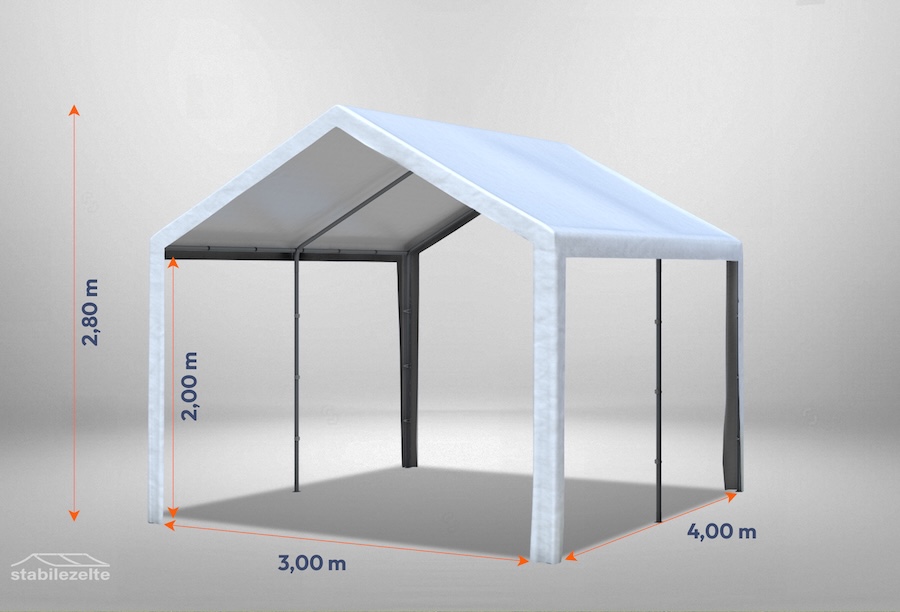 Ersatzdachplane für ein weißes Partyzelt der Serie Classic 3m x 4m