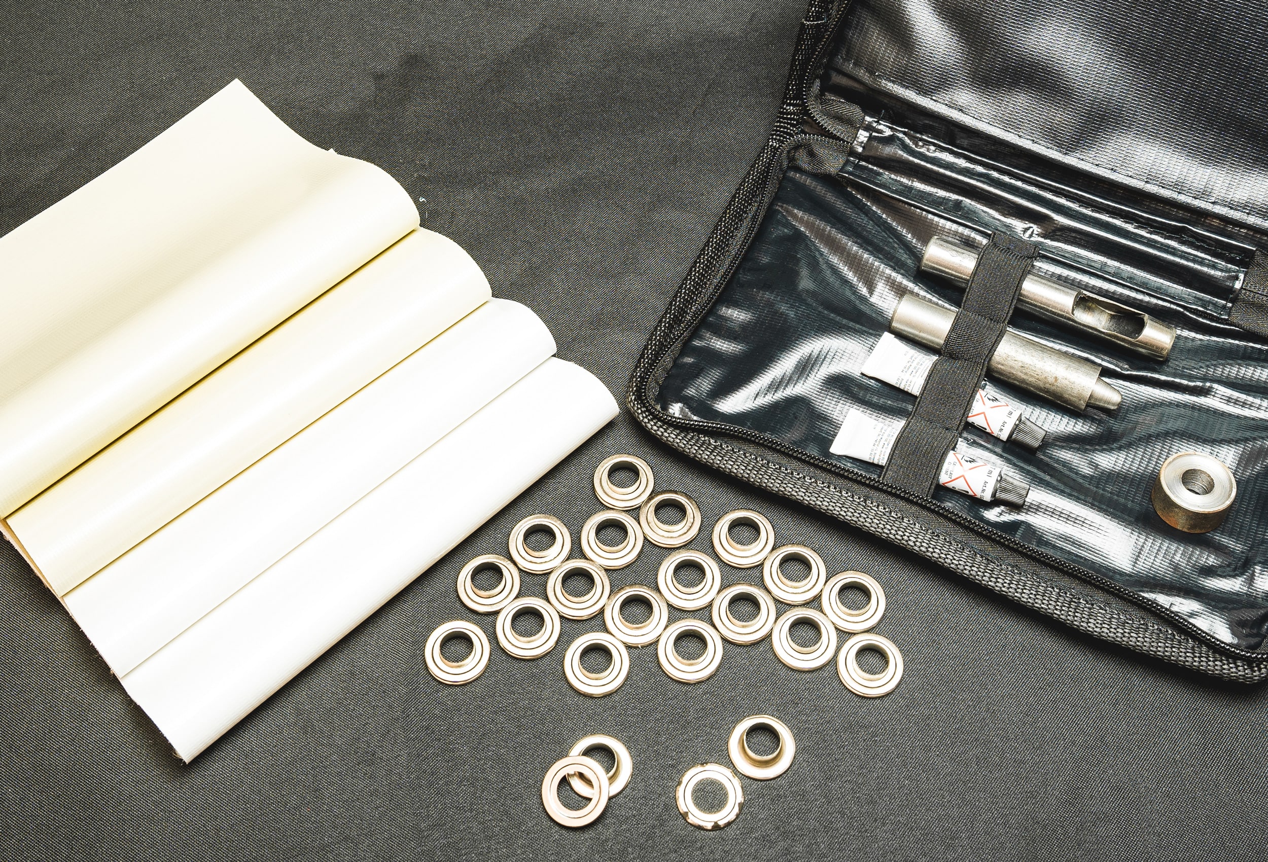 Reparatur-Set für PVC Zelte, versch. Farben