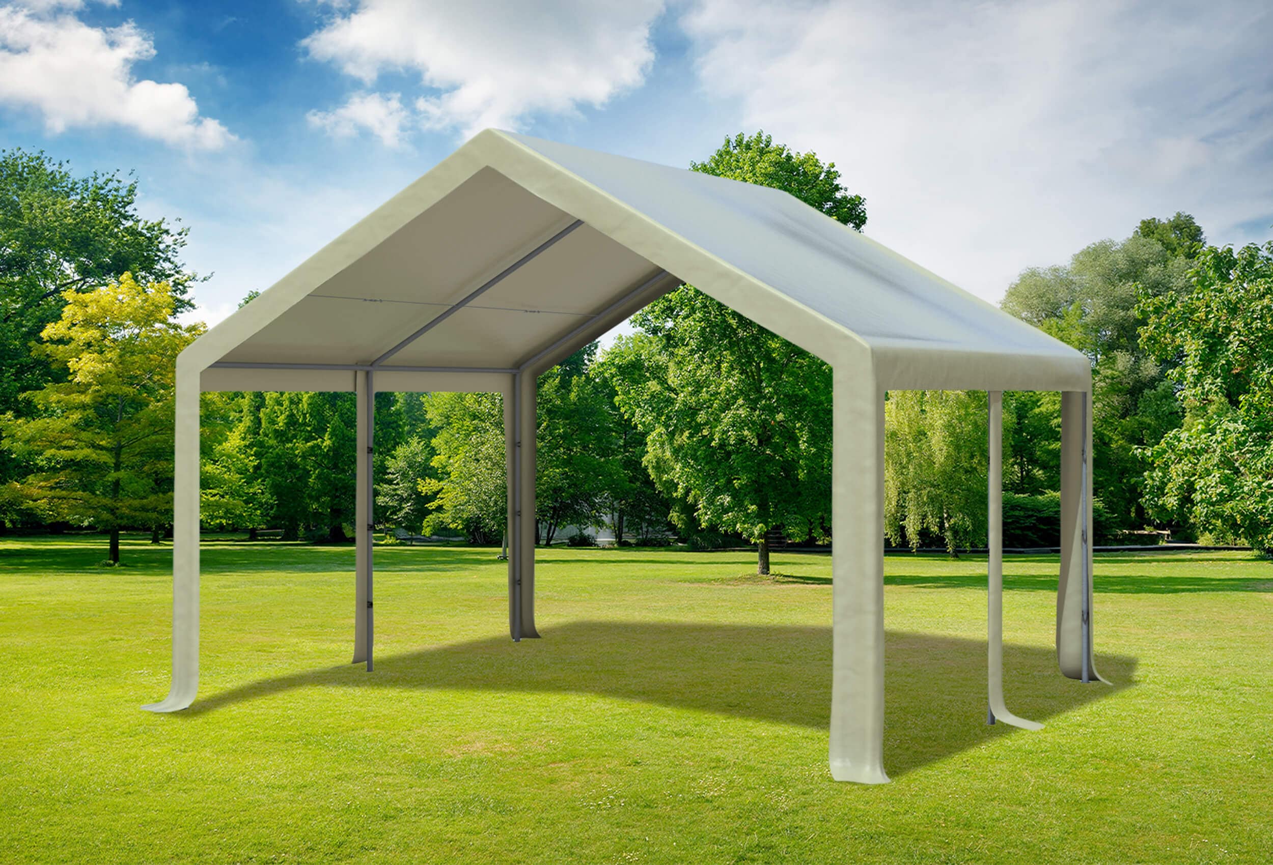 4x4 m Dachplane PVC inkl. Zubehör, 7 Farben