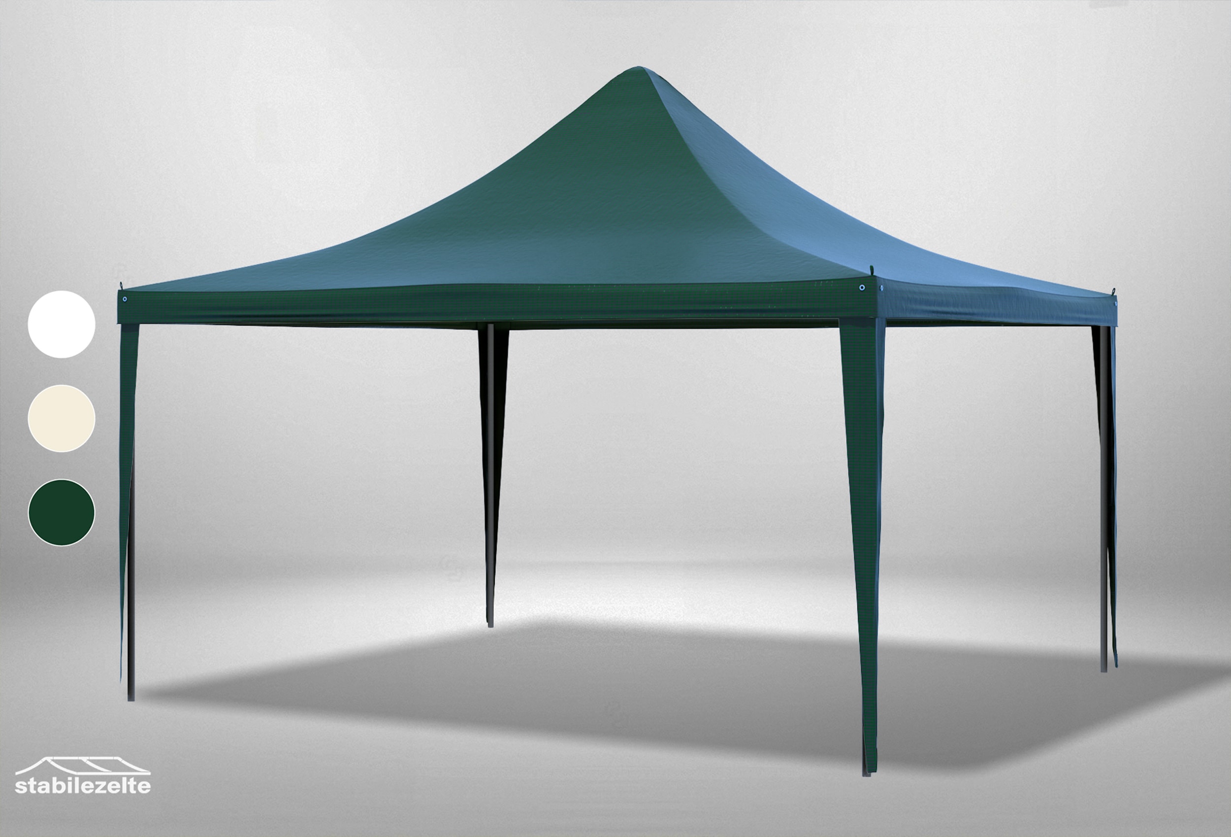 4x4 m Dachplane Arabica PVC inkl. Zubehör, 3 Farben