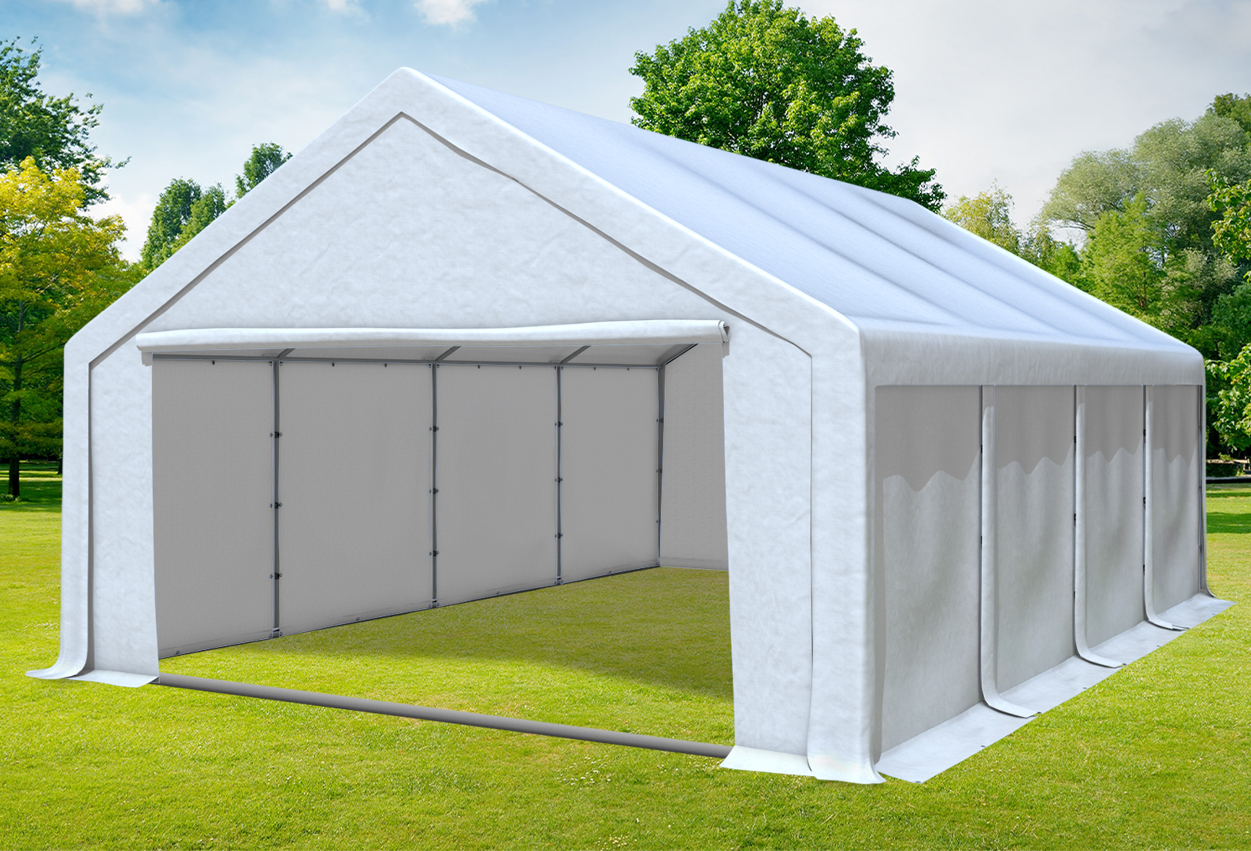 5x8 m Partyzelt, PVC weiß