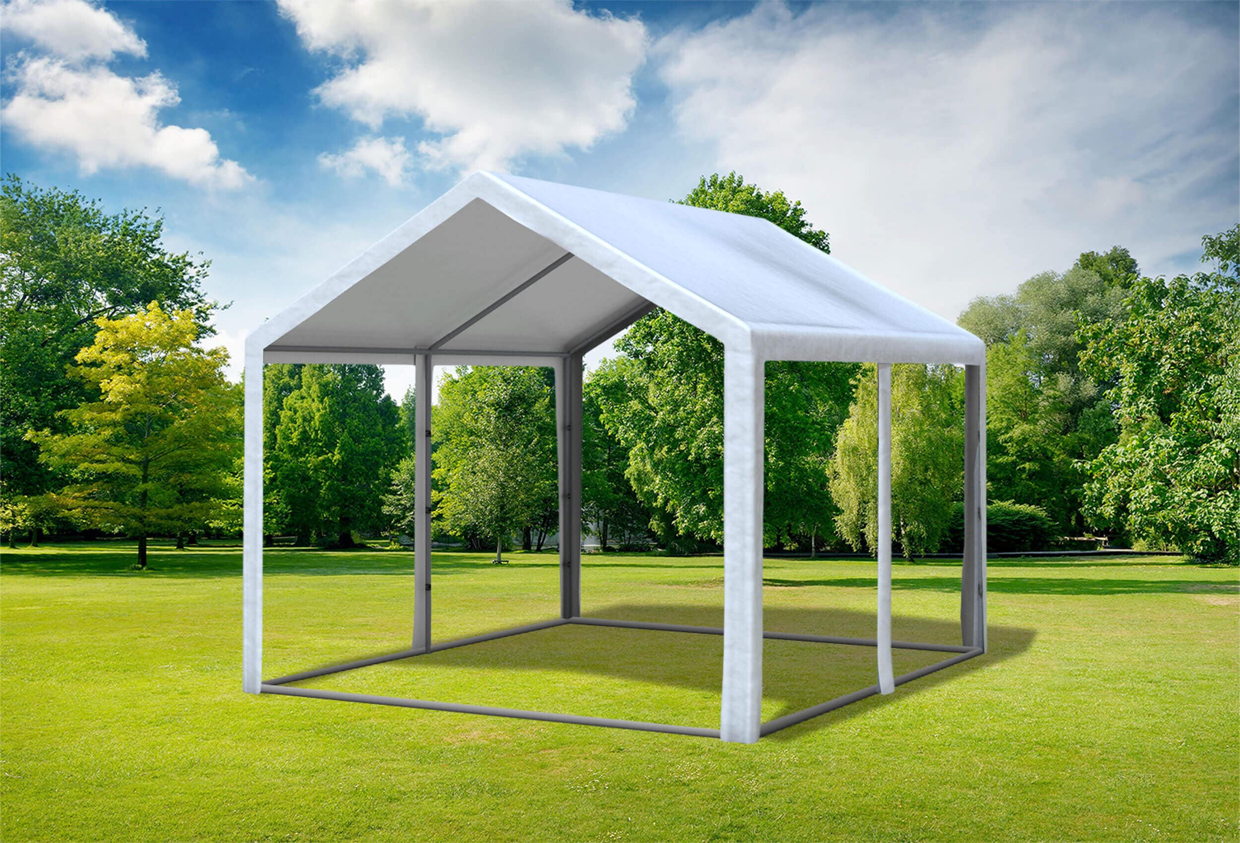 3x4 m Partyzelt, PE weiß