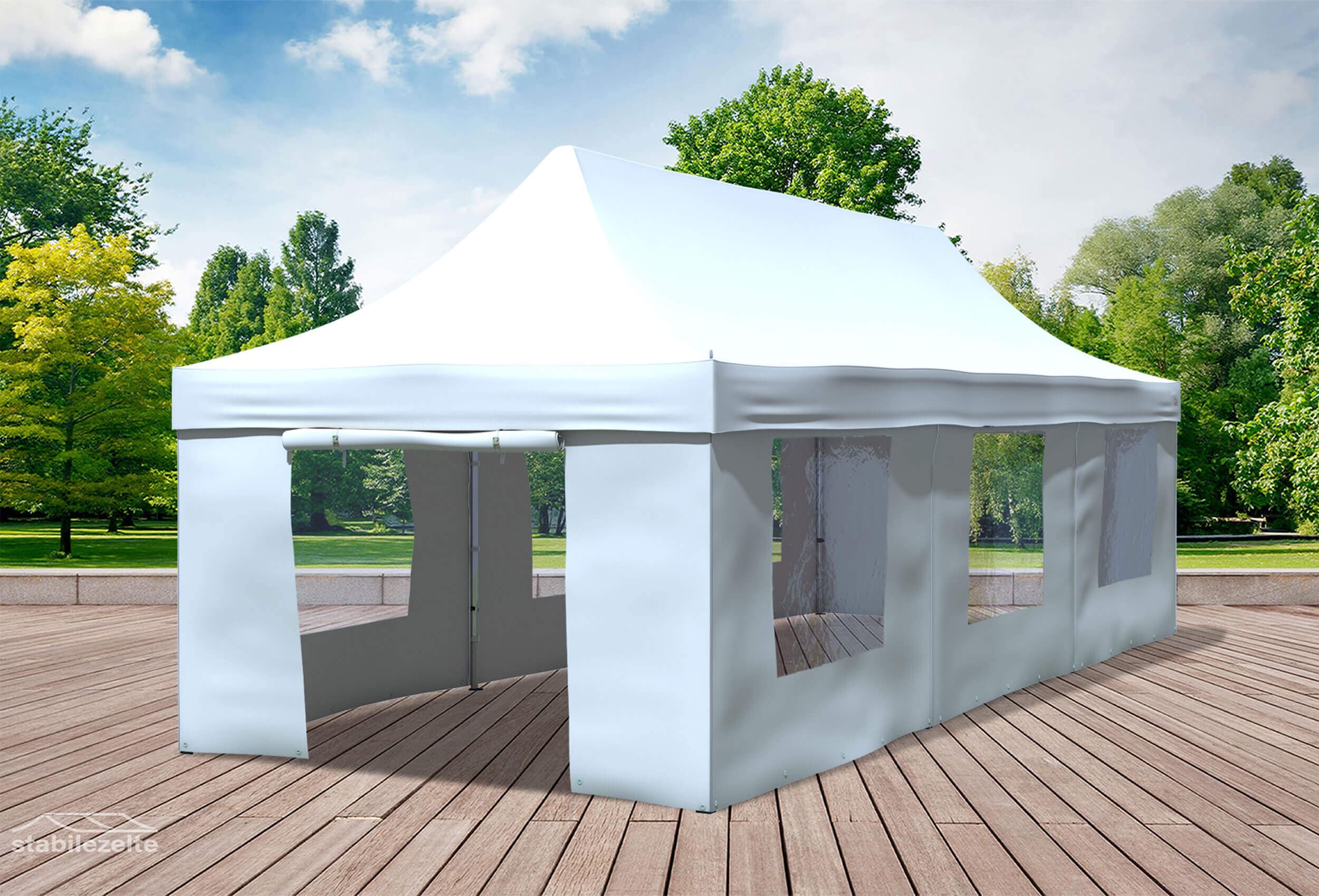 3x9 m Faltpavillon, weiß