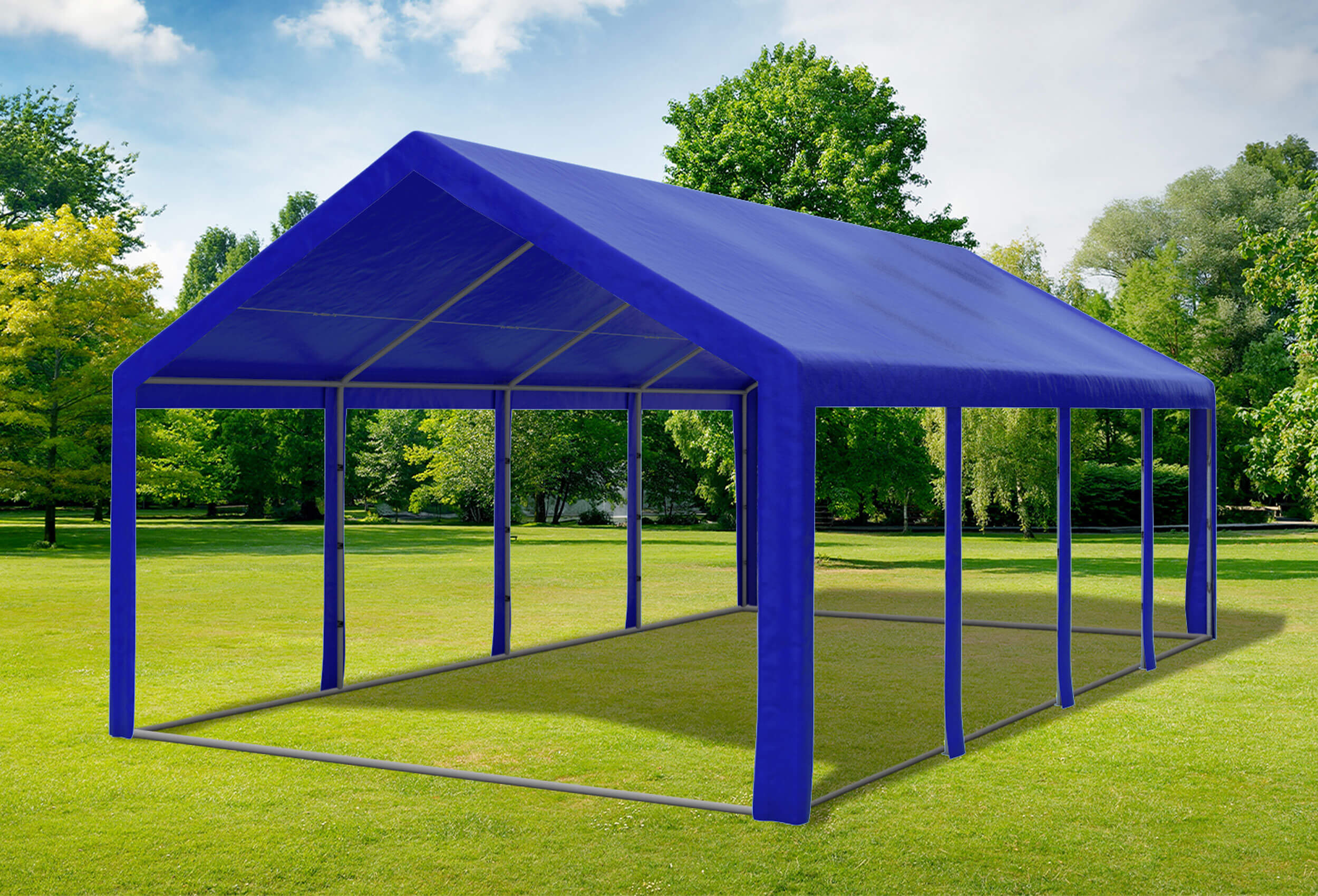 4x8 m Partyzelt, PE blau