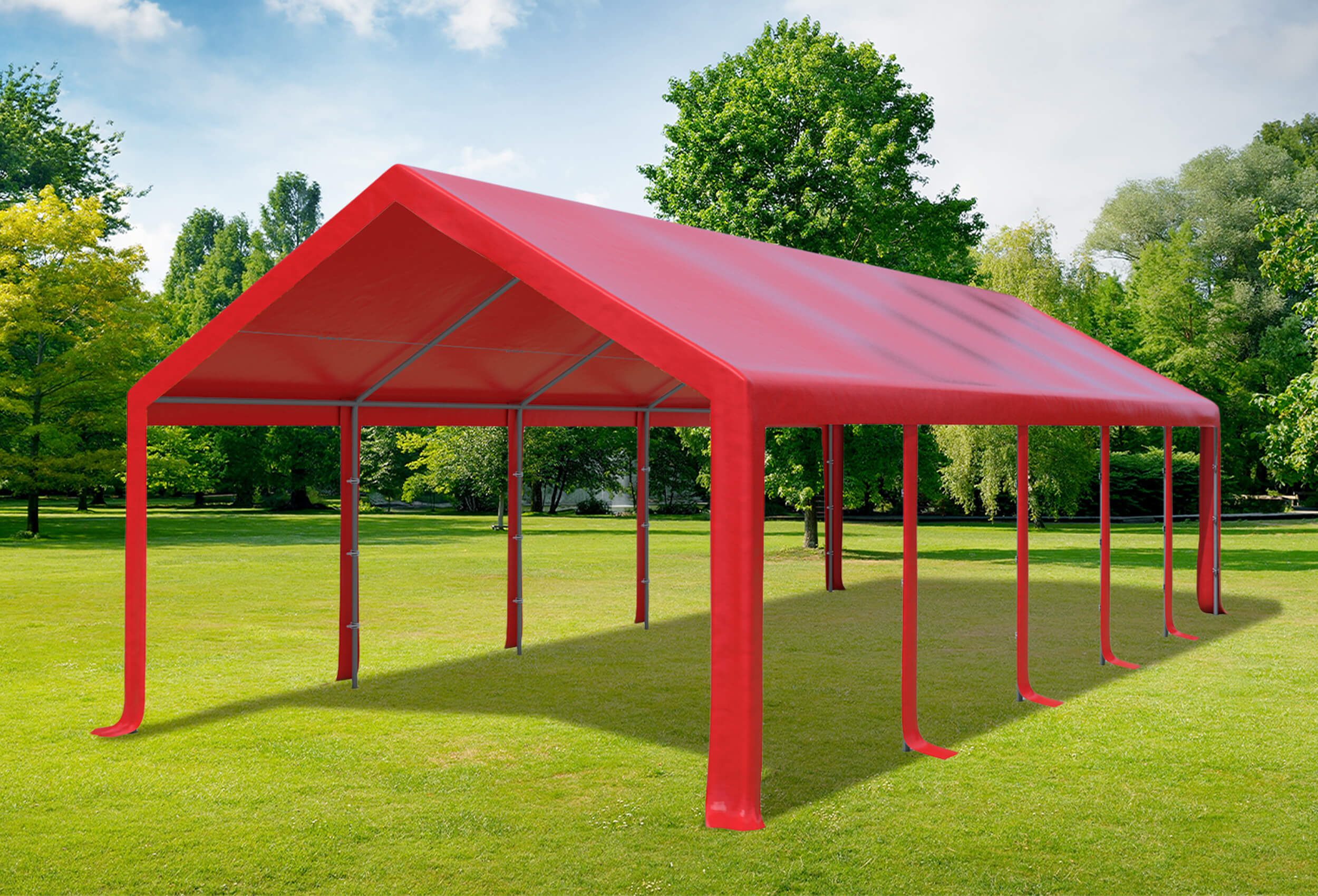 4x10 m Dachplane PVC inkl. Zubehör, 4 Farben