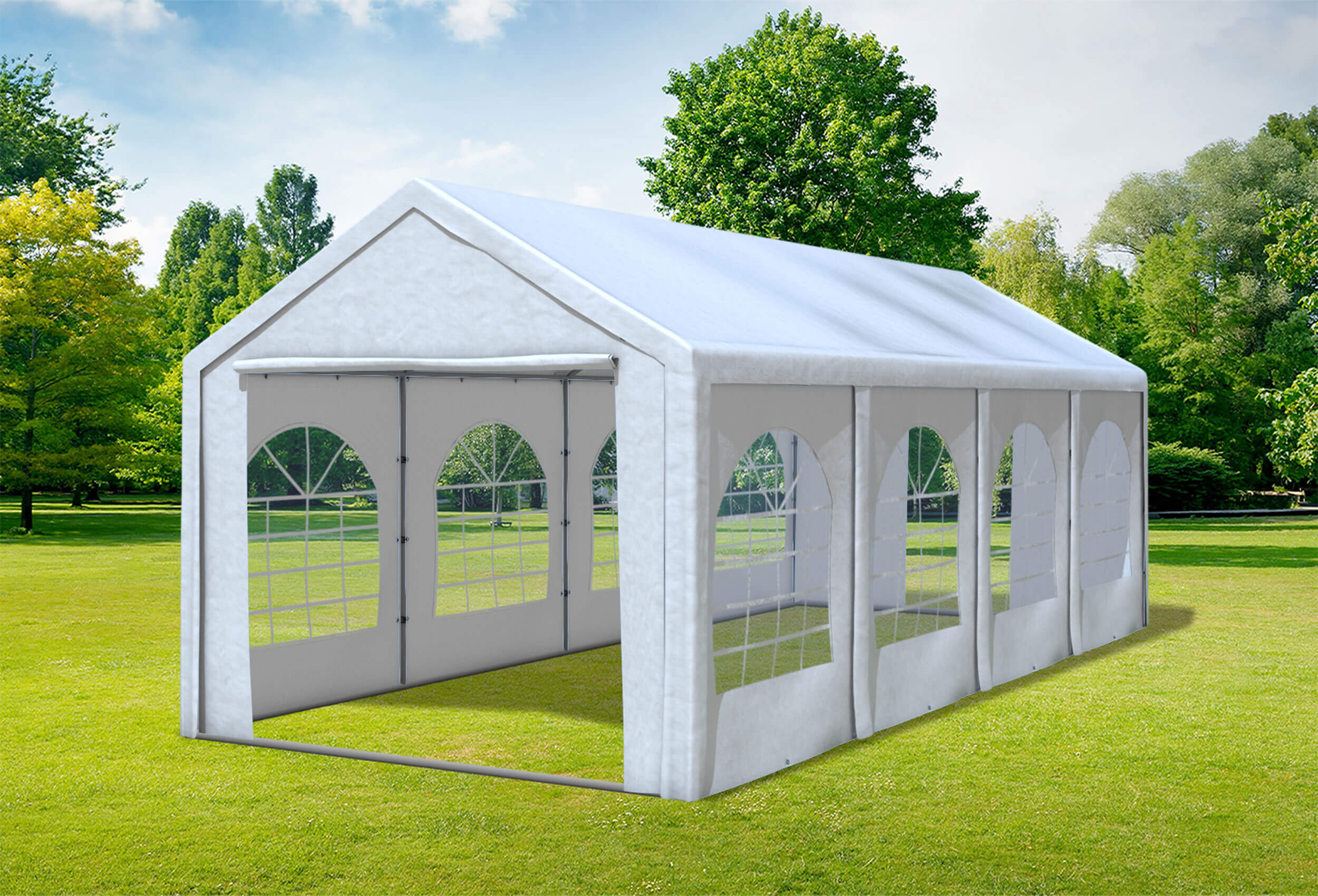 3x8 m Partyzelt, PE weiß