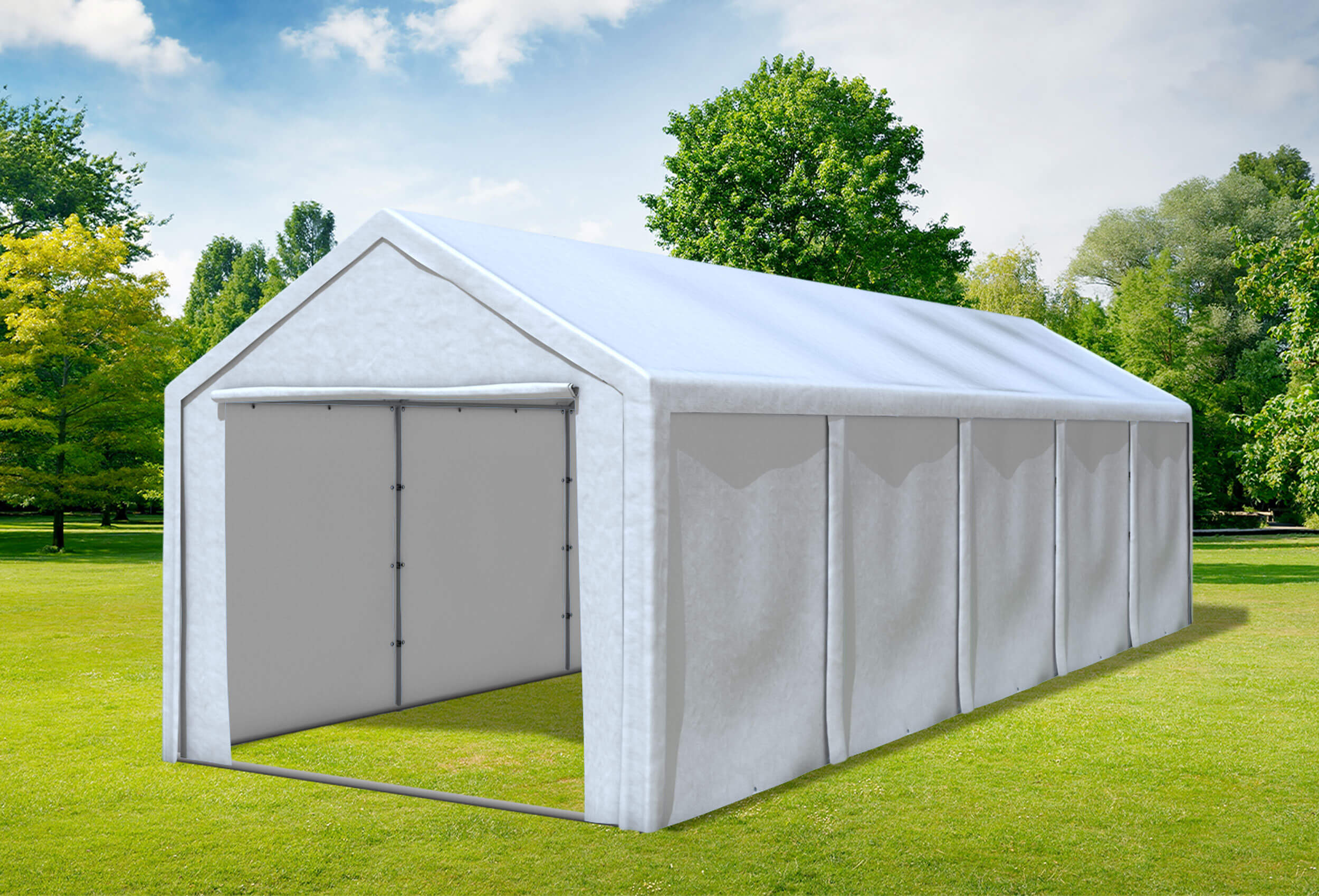 3x10 m Partyzelt, PE weiß