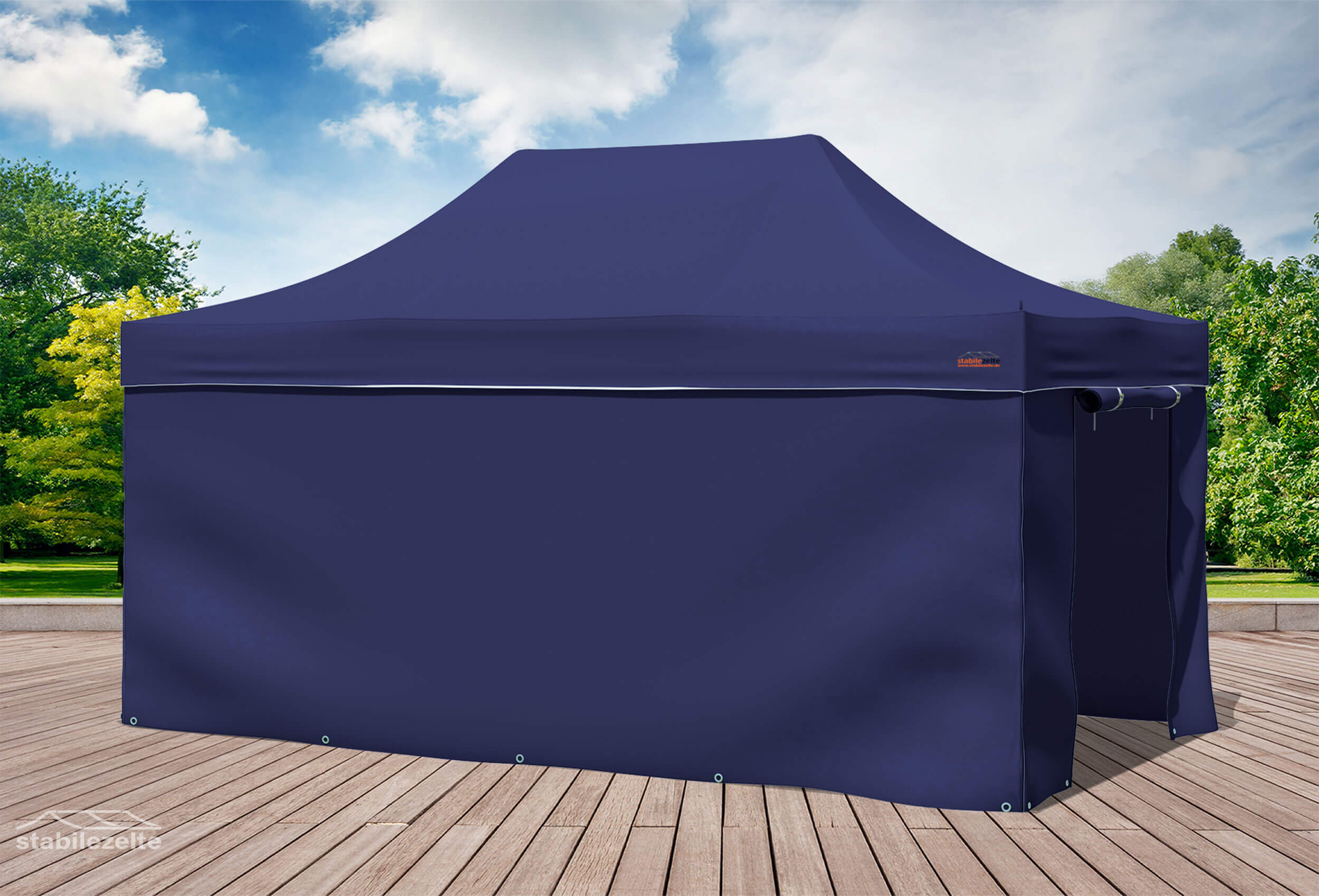 3x4,5 m Faltpavillon, blau