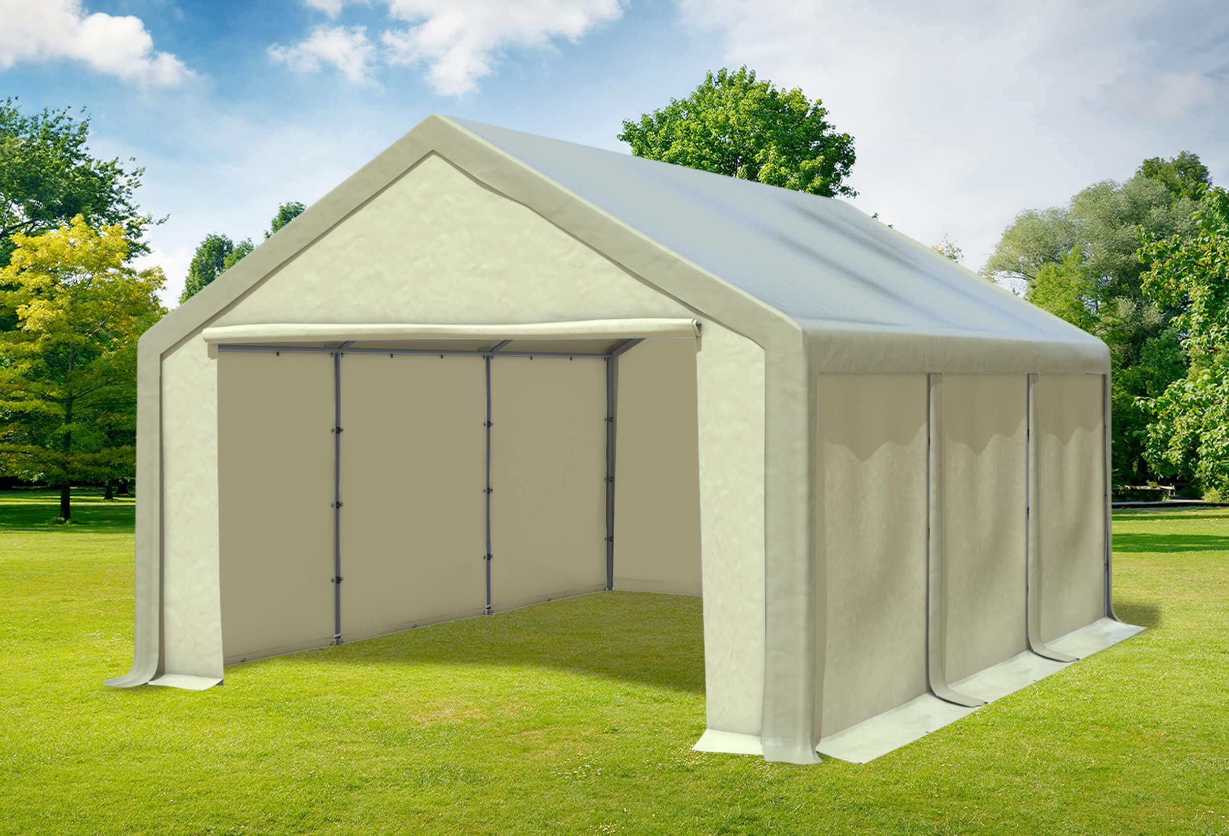 4x6 m Partyzelt, PVC braun Beige