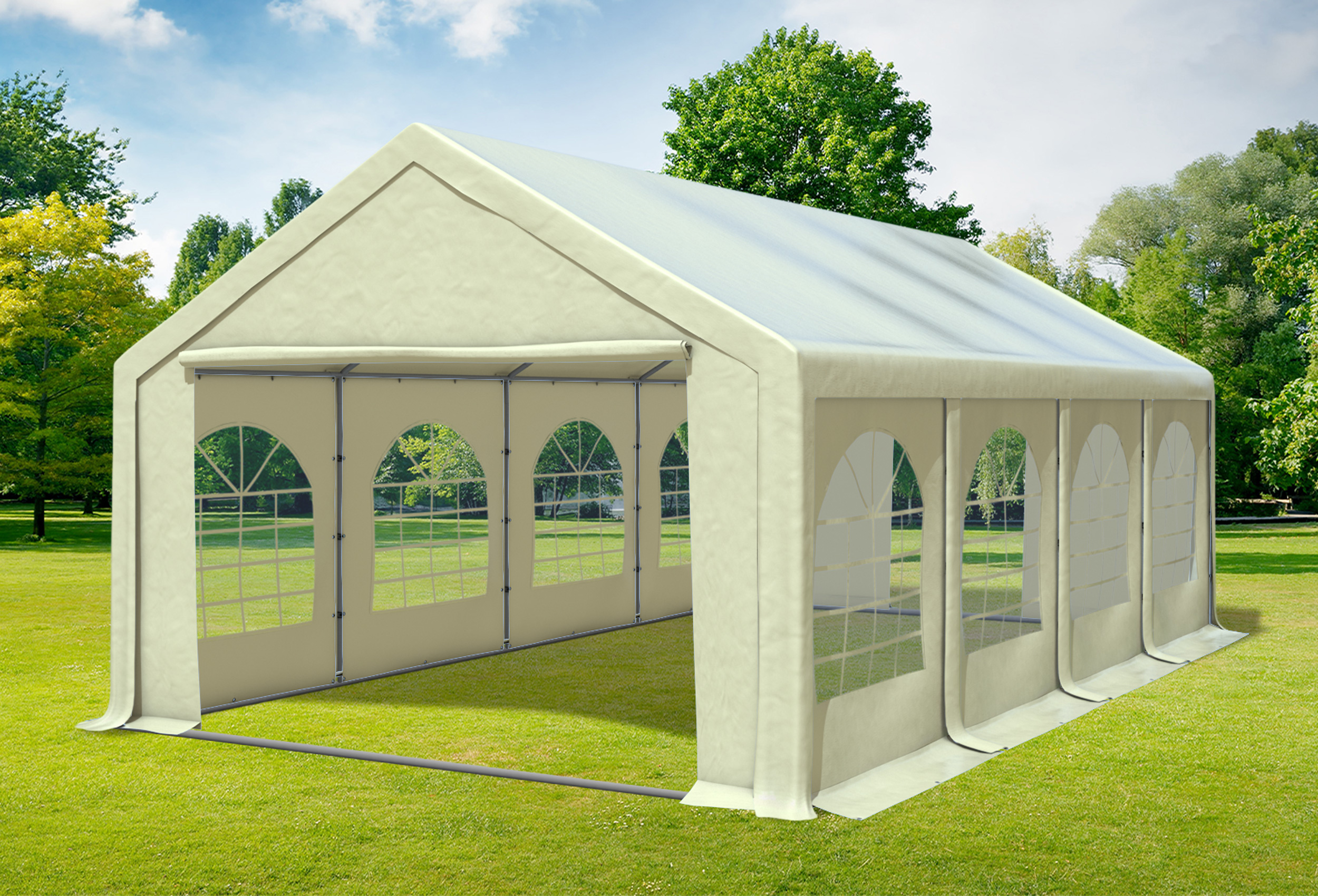 4x8 m Partyzelt, PVC Beige