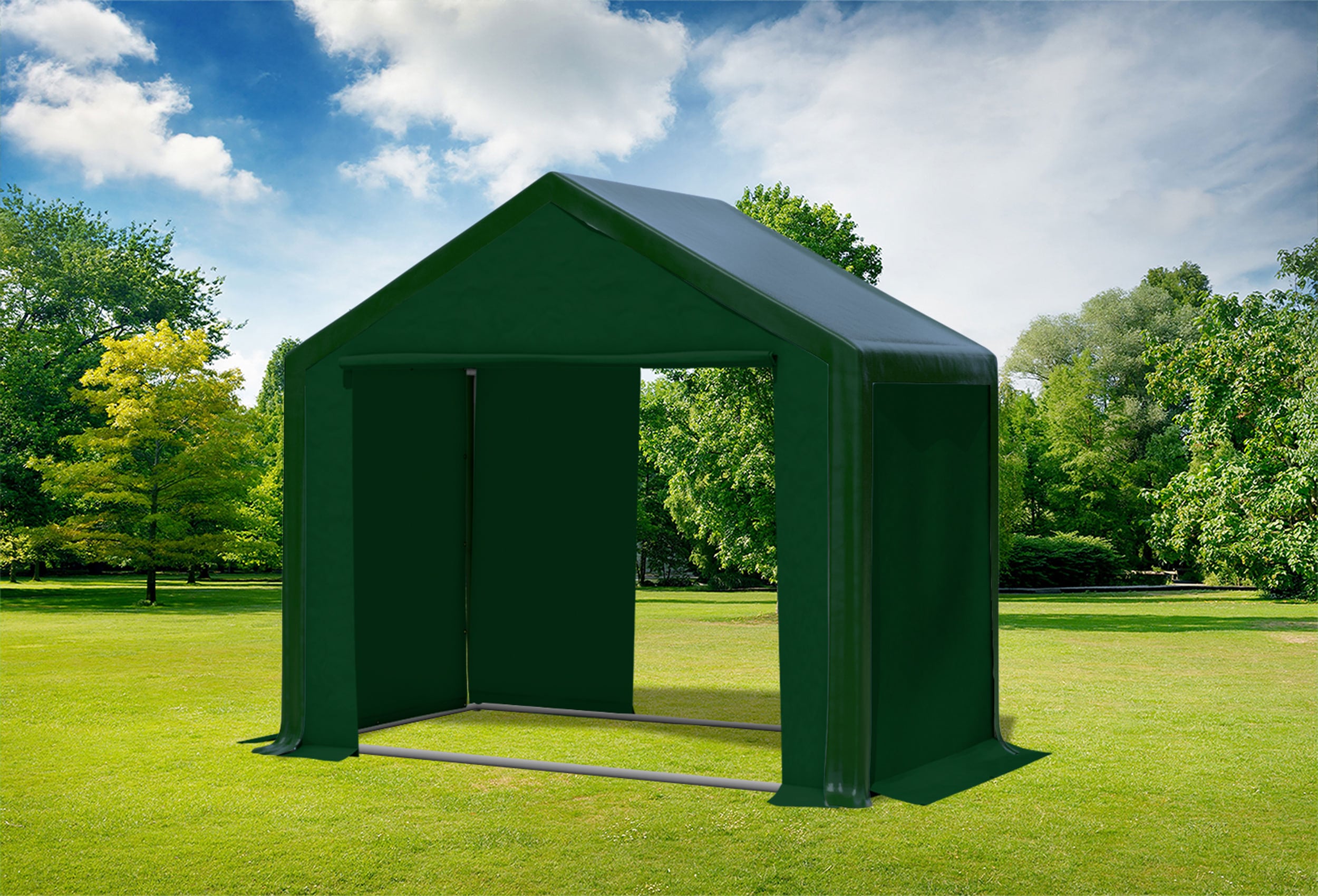 3x2 m Lagerzelt, PVC grün