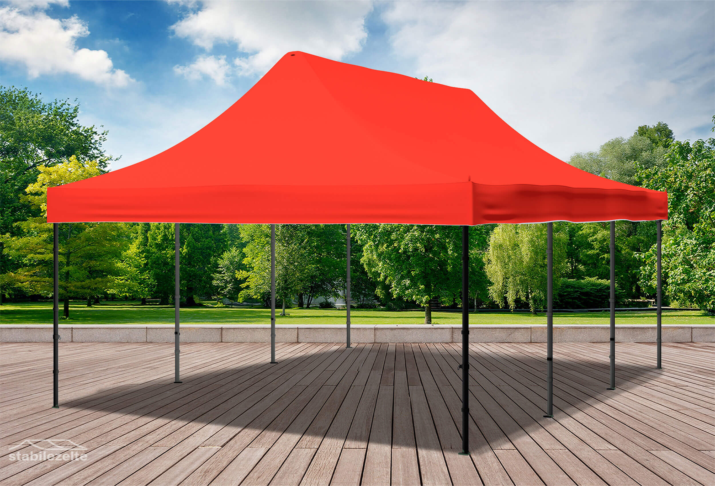 4x6 m Faltpavillon, rot