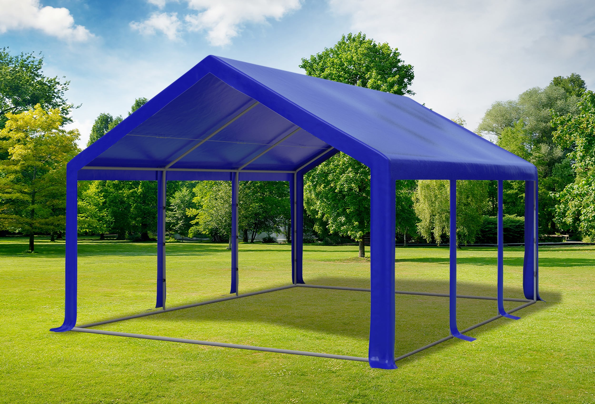 4x6 m Partyzelt, PVC blau
