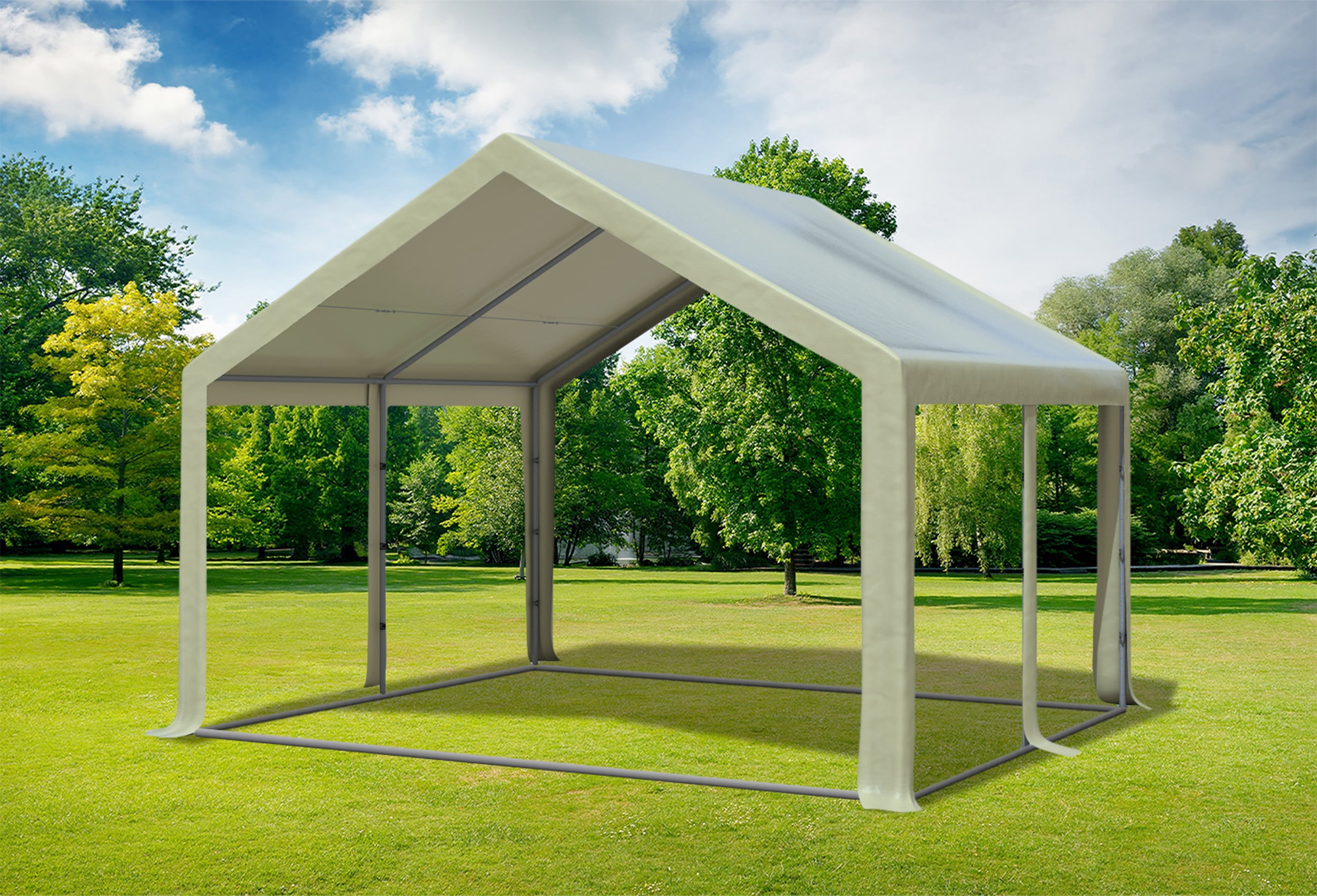 4x4 m Partyzelt, PVC braun