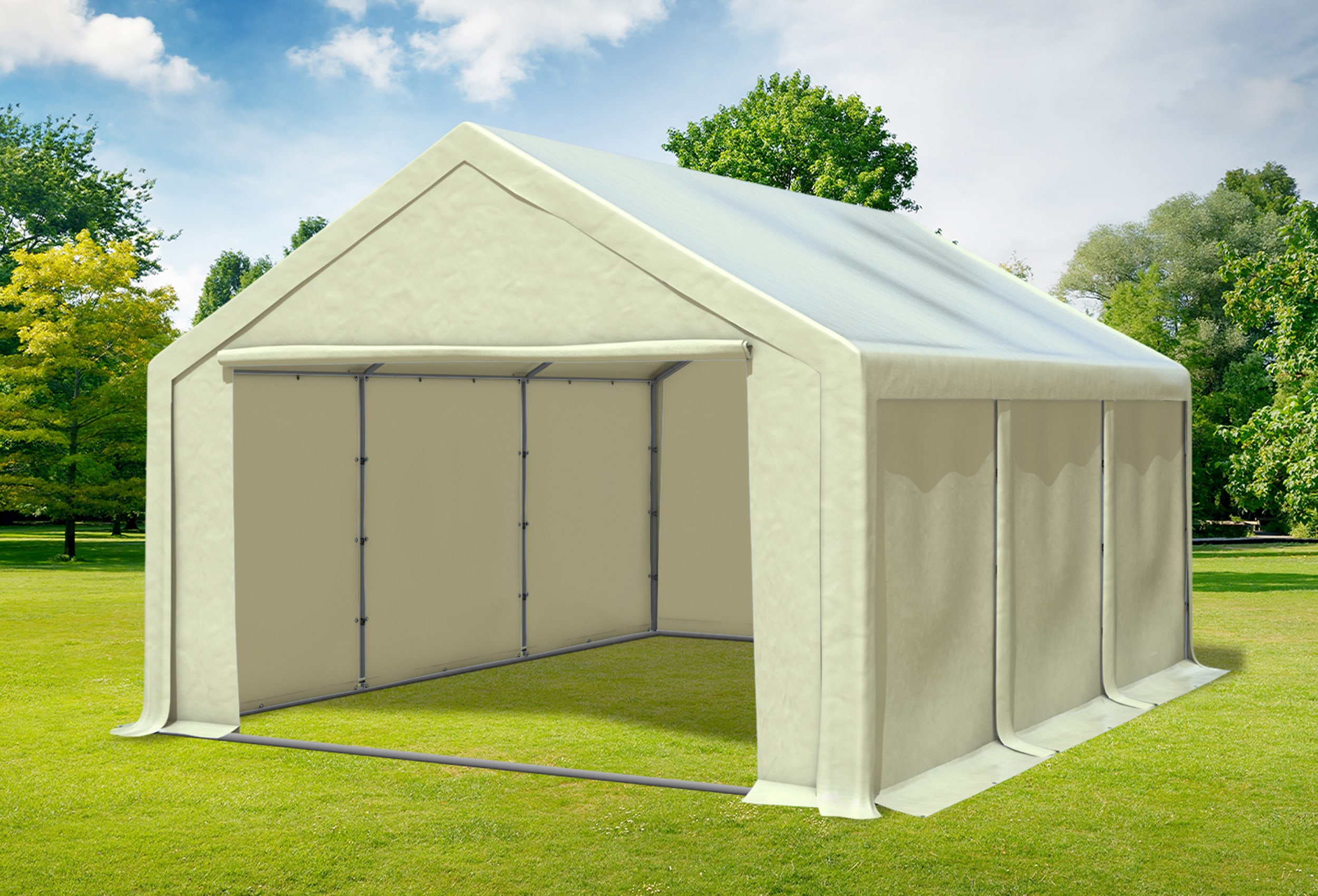 4x6 m Partyzelt, PVC Beige