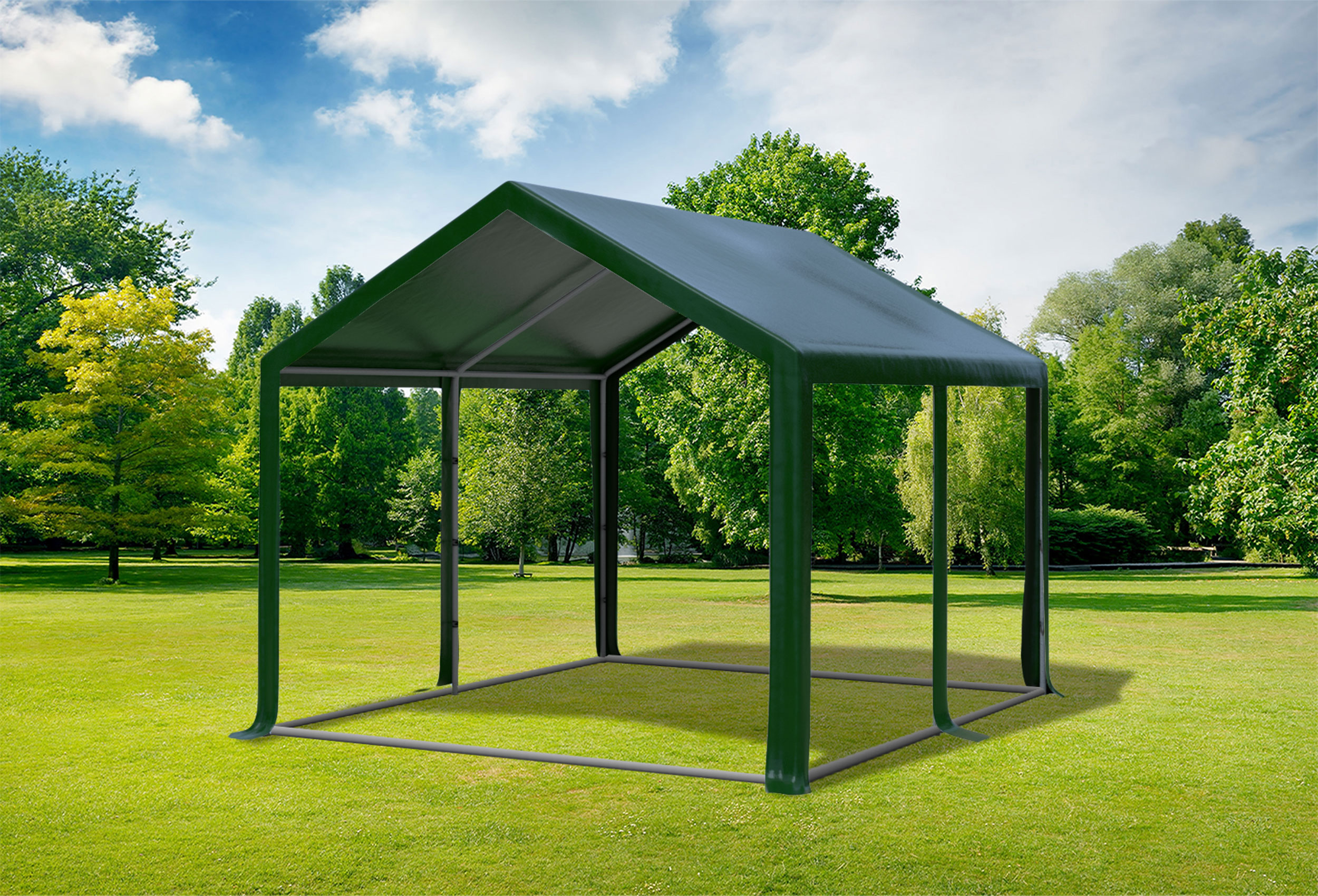 3x4 m Partyzelt, PVC grün