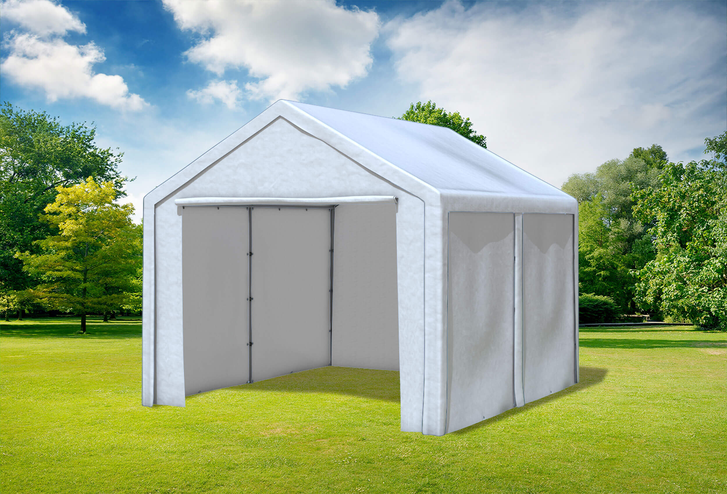 3x4 m Partyzelt, PE weiß