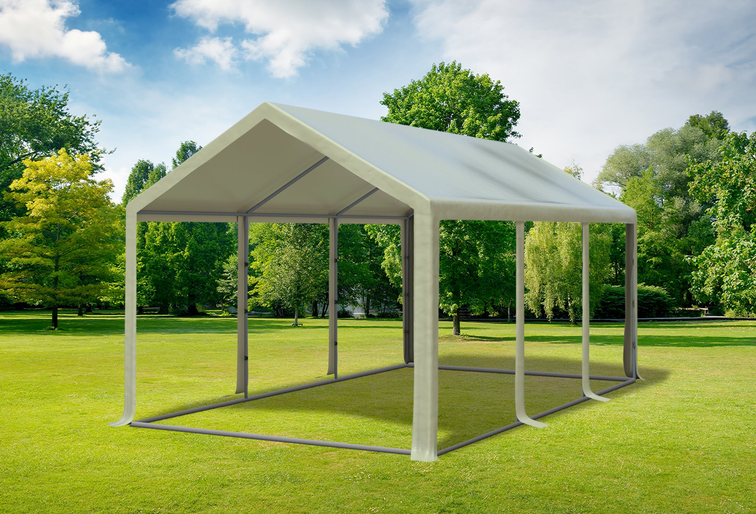3x6 m Partyzelt, PVC braun