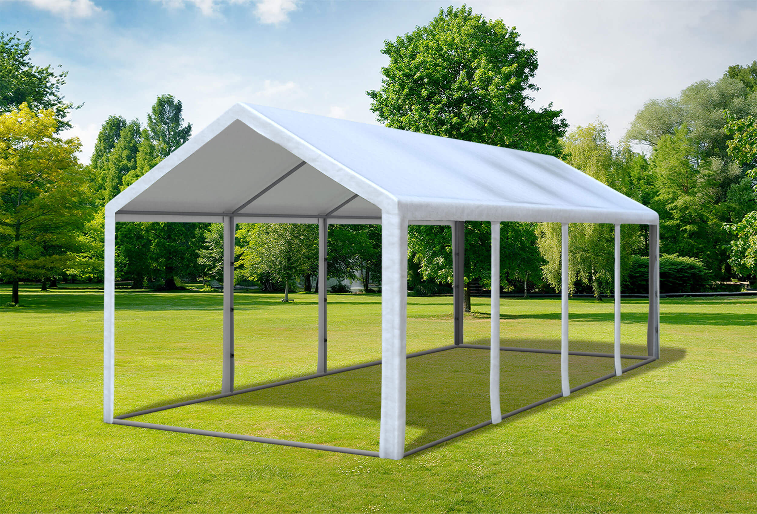 3x8 m Partyzelt, PE weiß