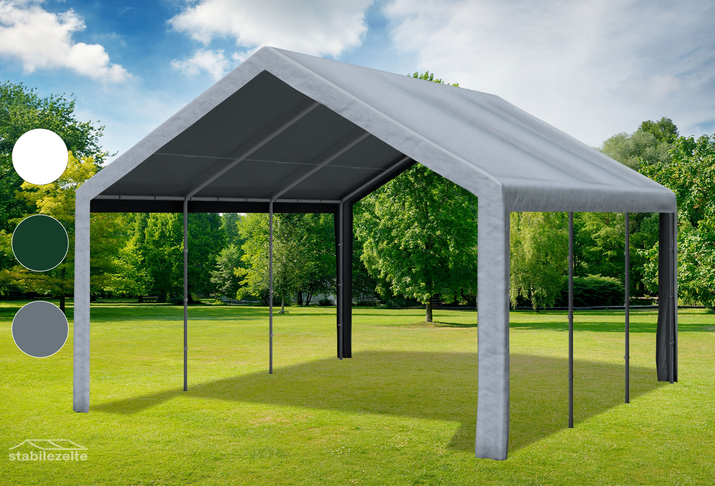 4x5 m Dachplane PVC inkl. Zubehör, 3 Farben