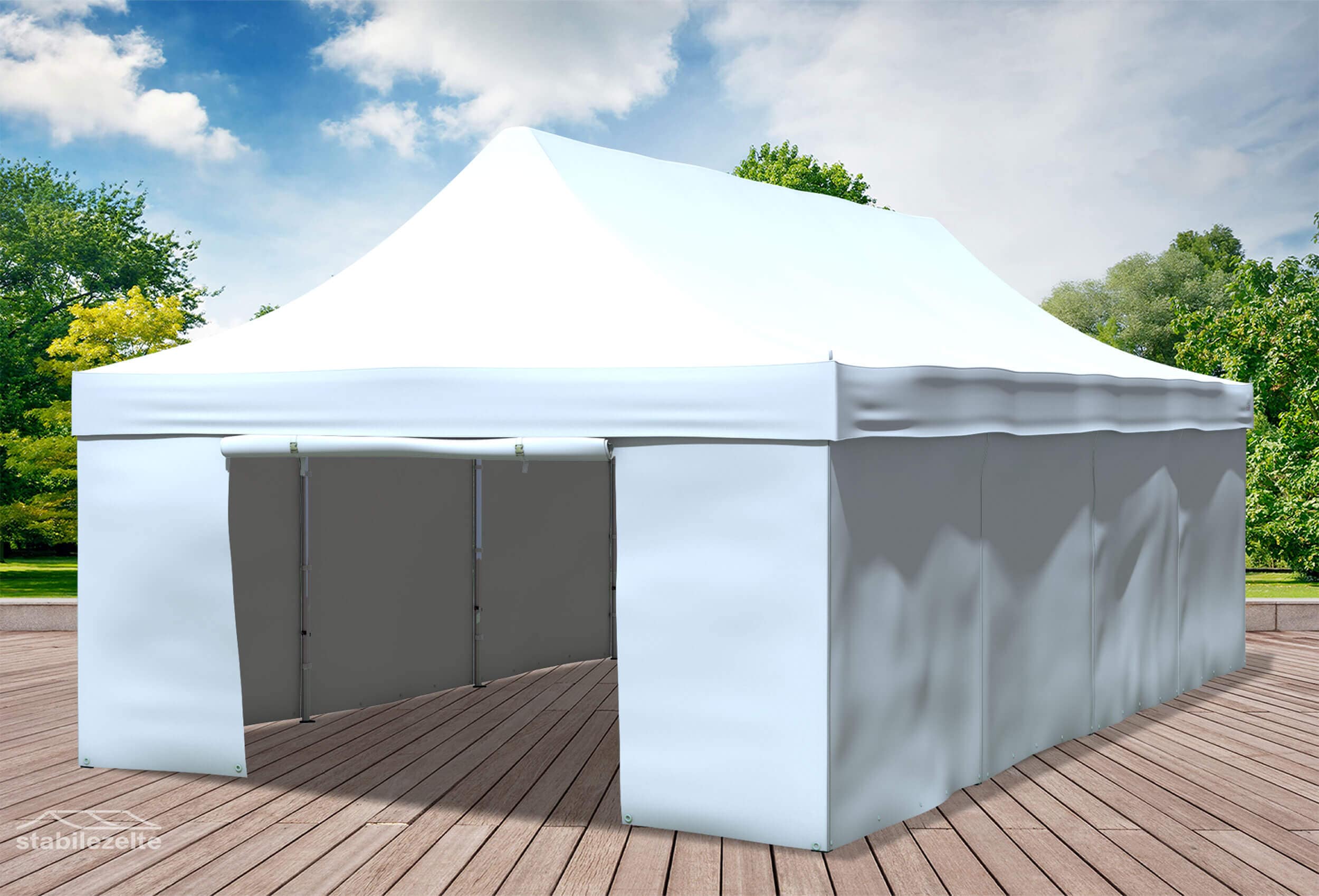 4x8 m Faltpavillon, weiß