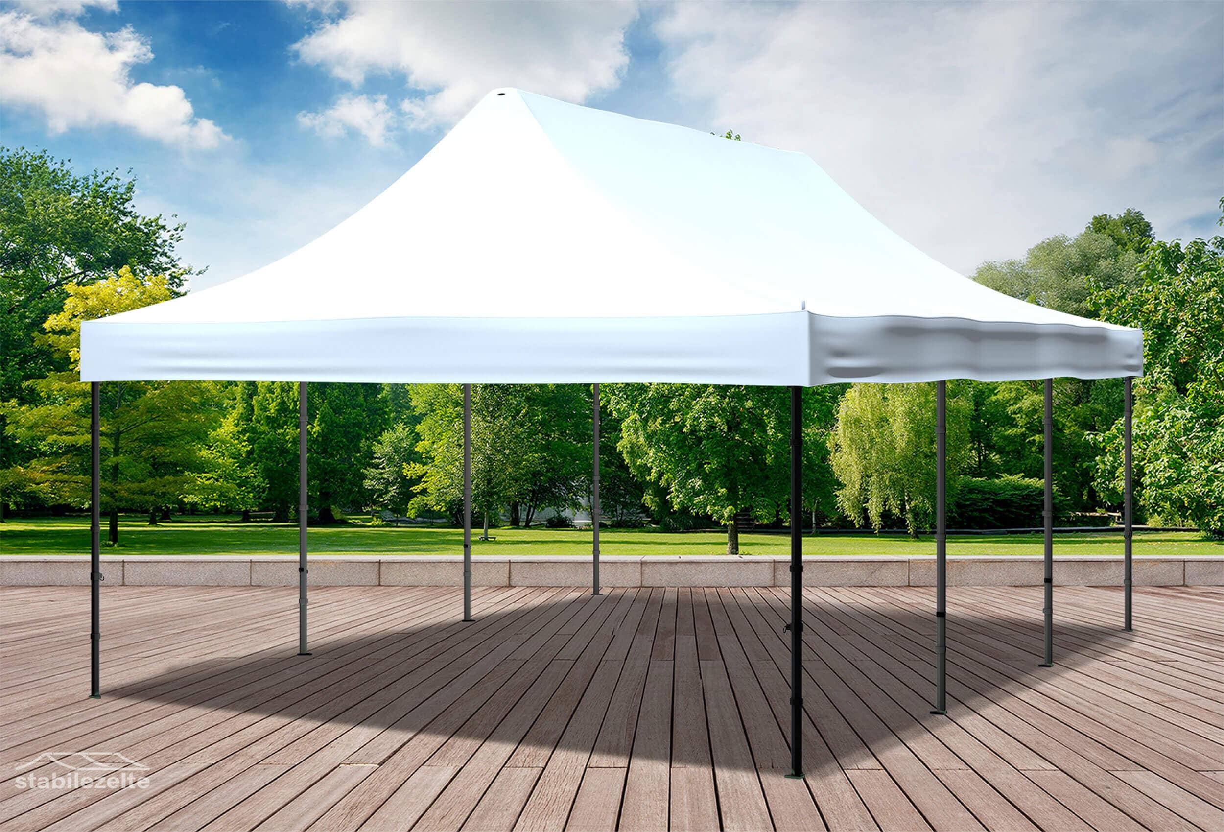 4x6 m Faltpavillon, weiß