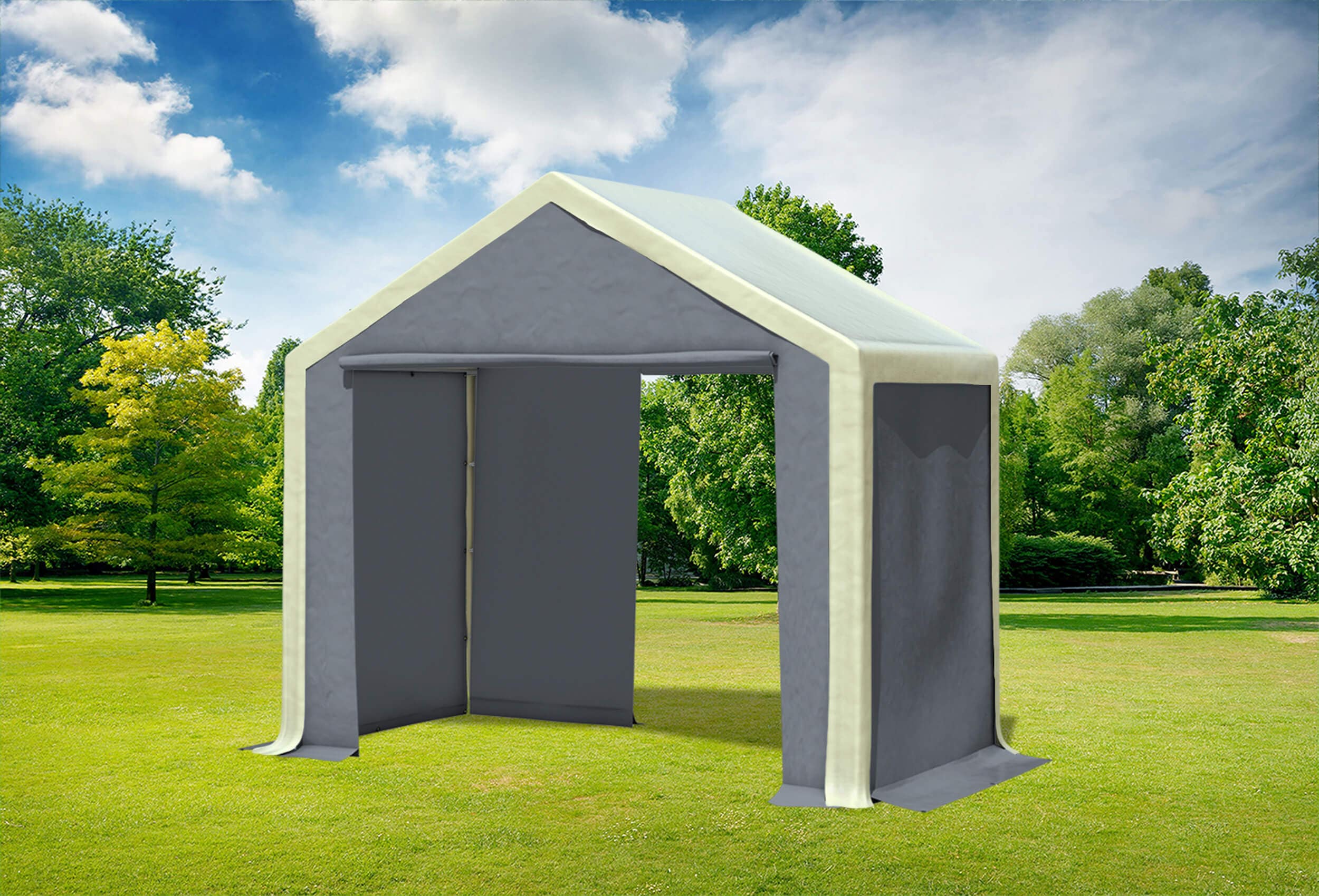 3x2 m Partyzelt, PVC Beige grau