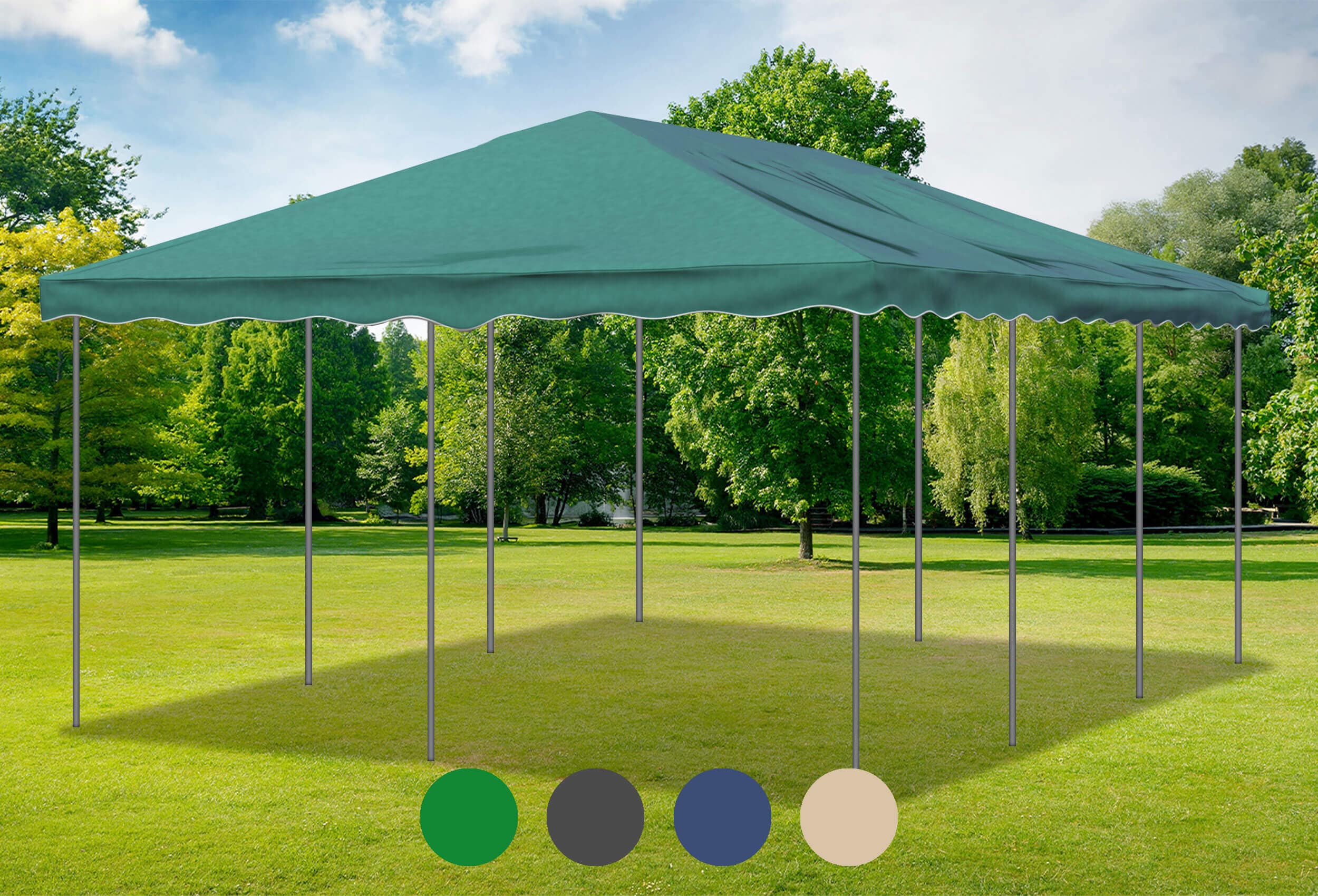 Grünes Ersatzdach für die Deluxe Serie 4m x 6m