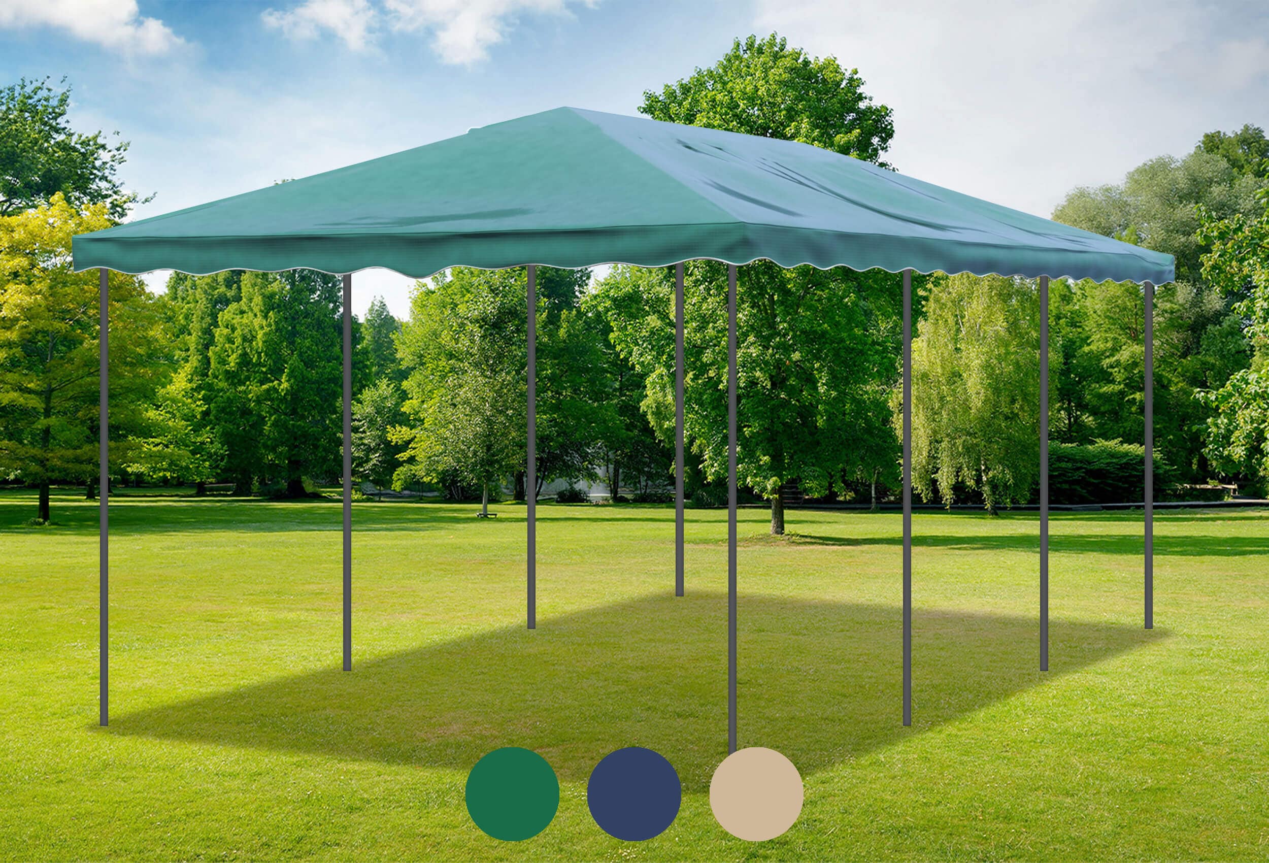 Grünes Ersatzdach für die Deluxe Serie 3m x 6m