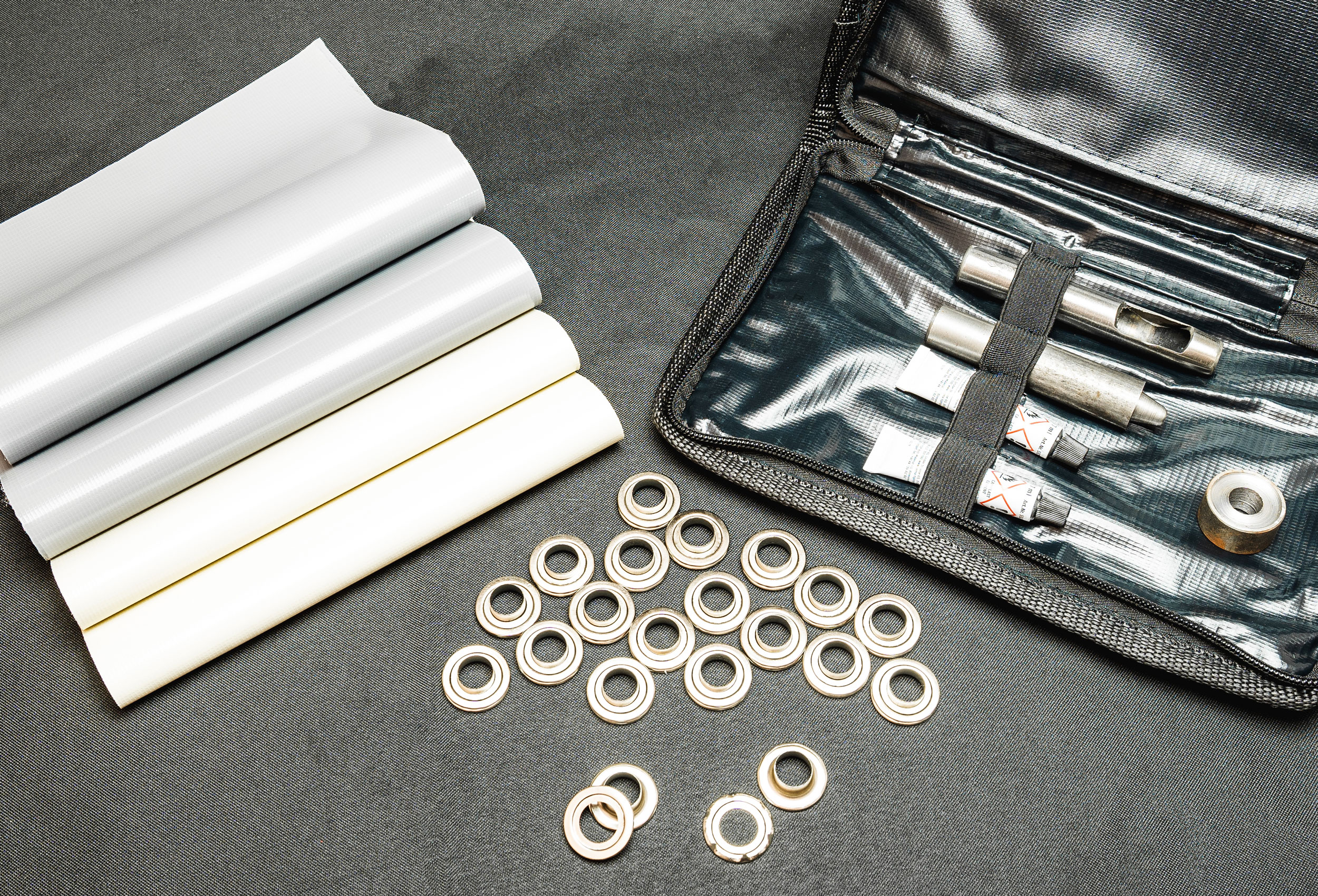 Reparatur-Set für PVC Zelte, versch. Farben
