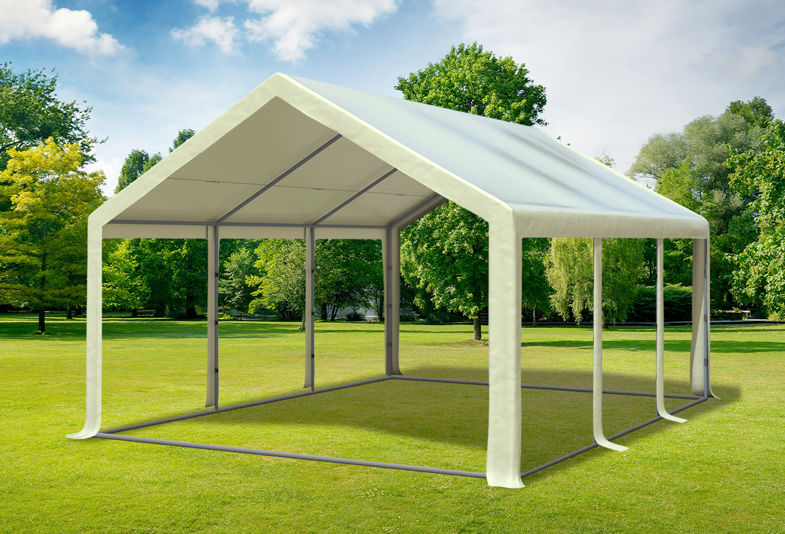4x6 m Partyzelt, PVC Beige