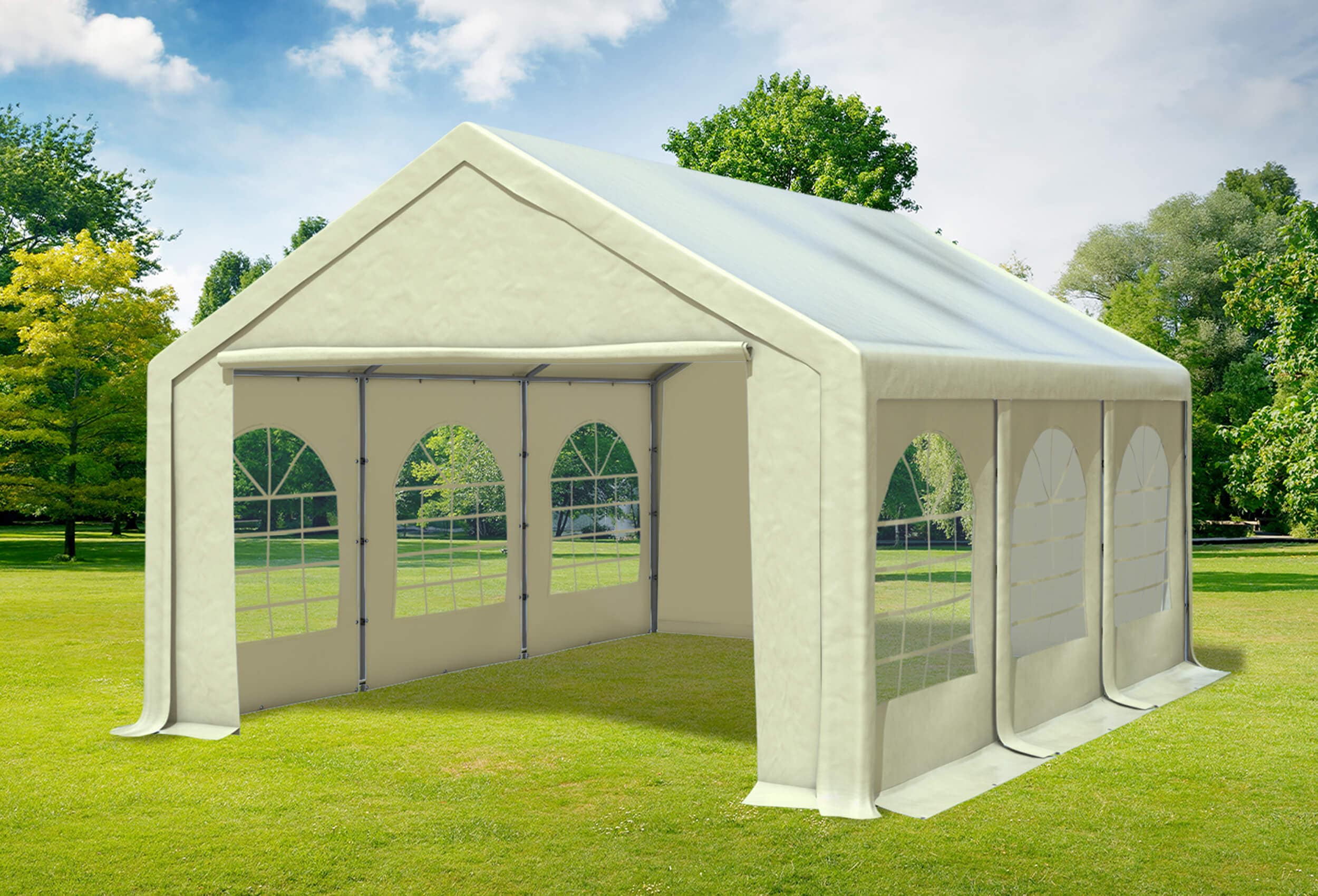 4x6 m Partyzelt, PVC Beige