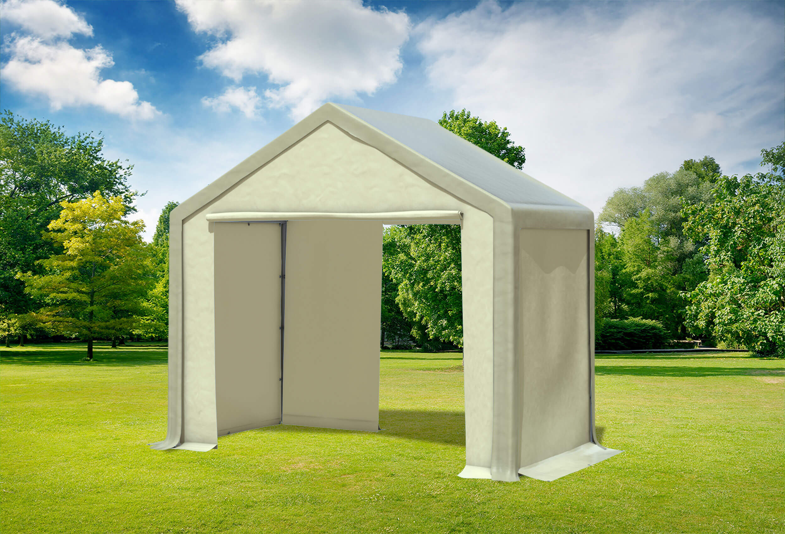 3x2 m Partyzelt, PVC braun Beige