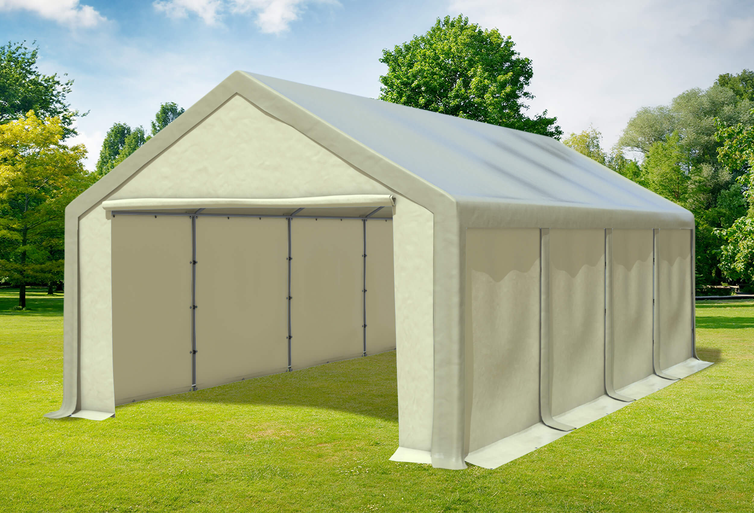 4x8 m Partyzelt, PVC braun Beige
