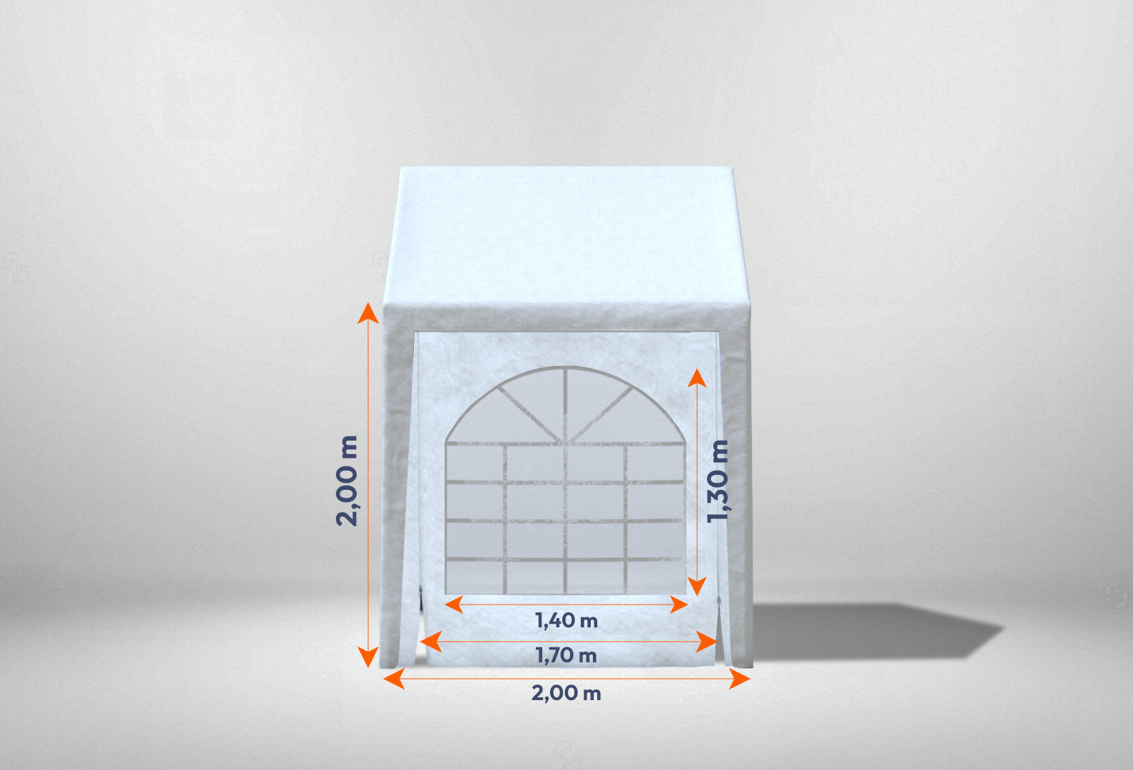 Seitenteil mit Fenster 2m für Partyzelte der Modular Serie