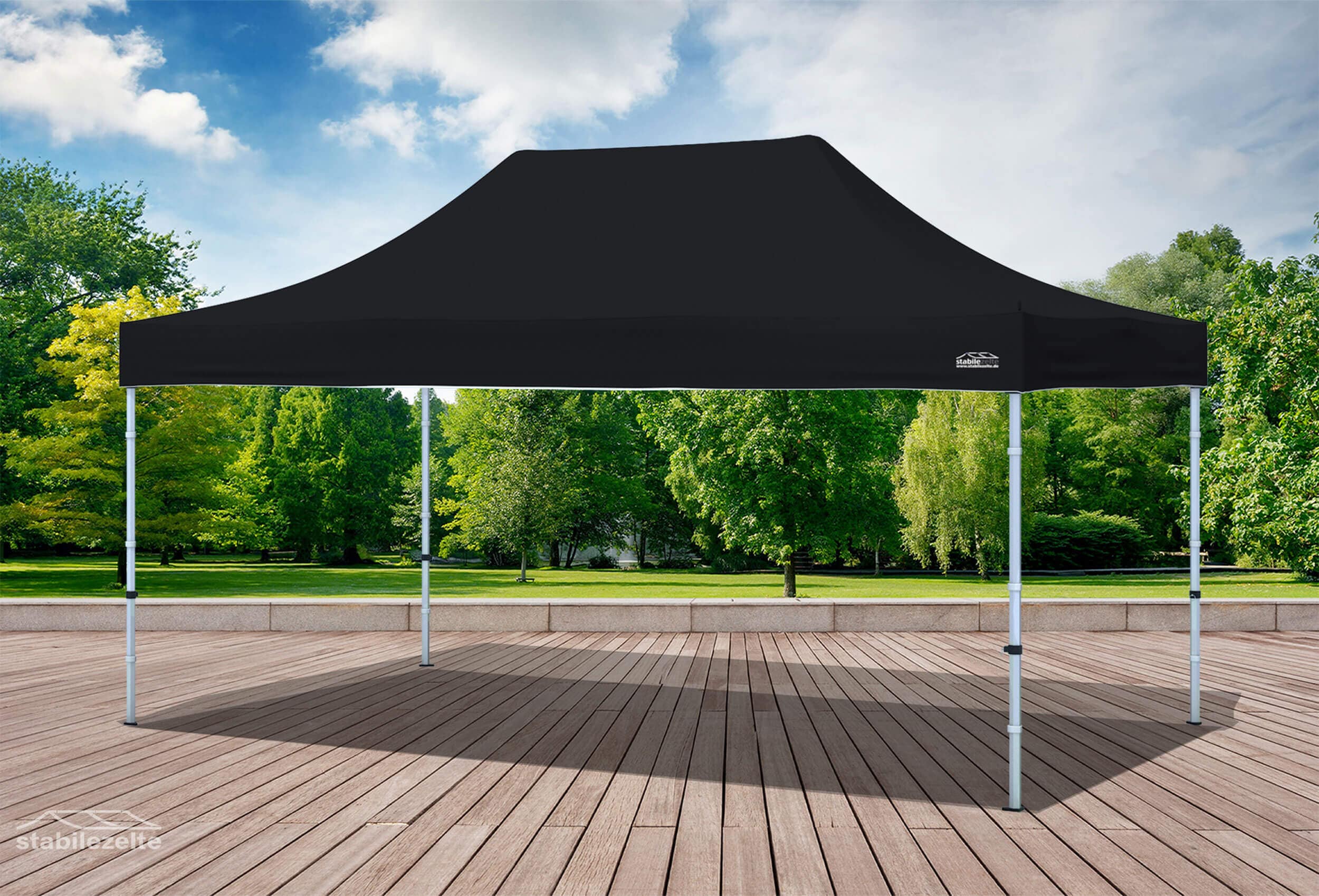 3x4,5 m Faltpavillon, schwarz
