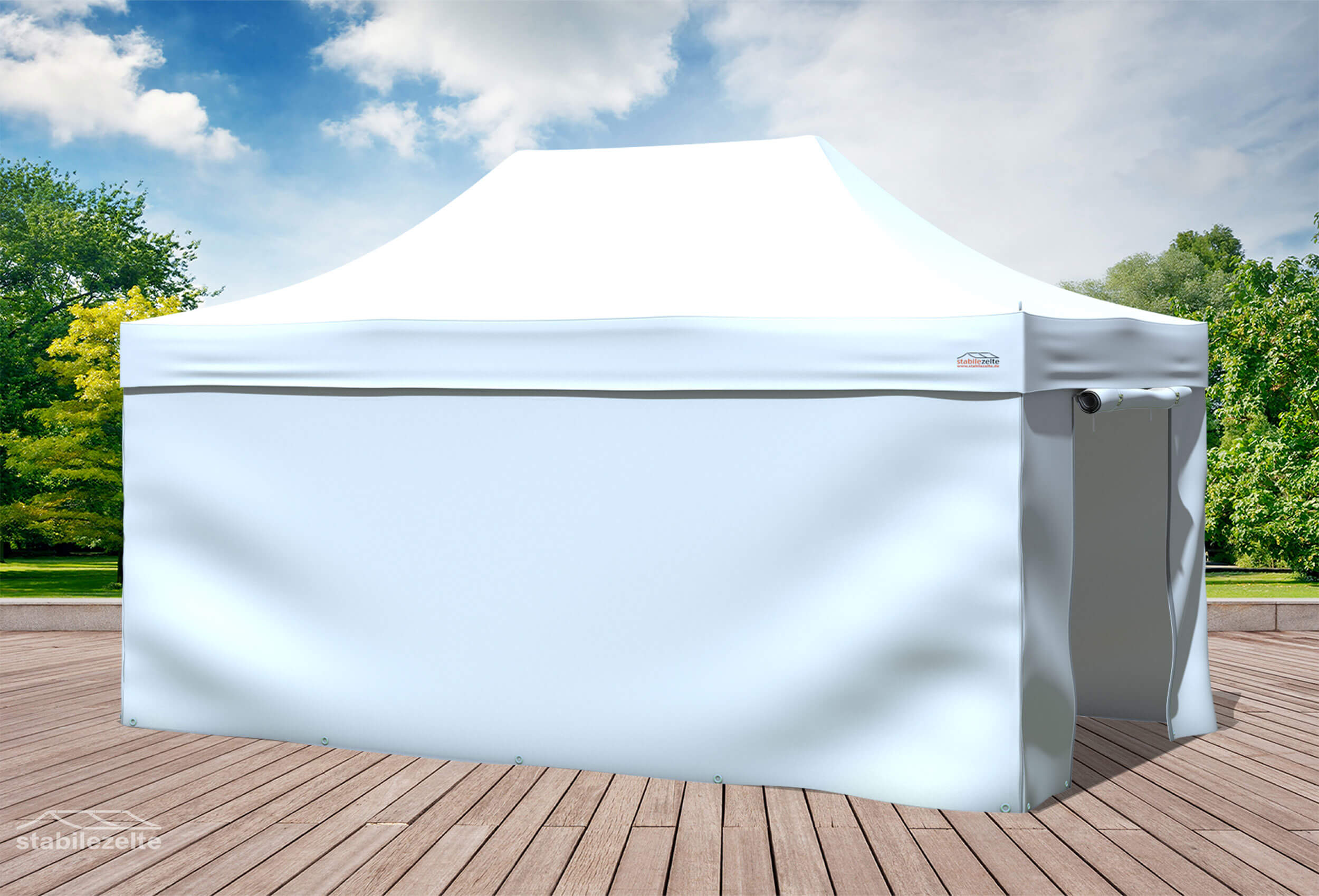 3x4,5 m Faltpavillon, weiß